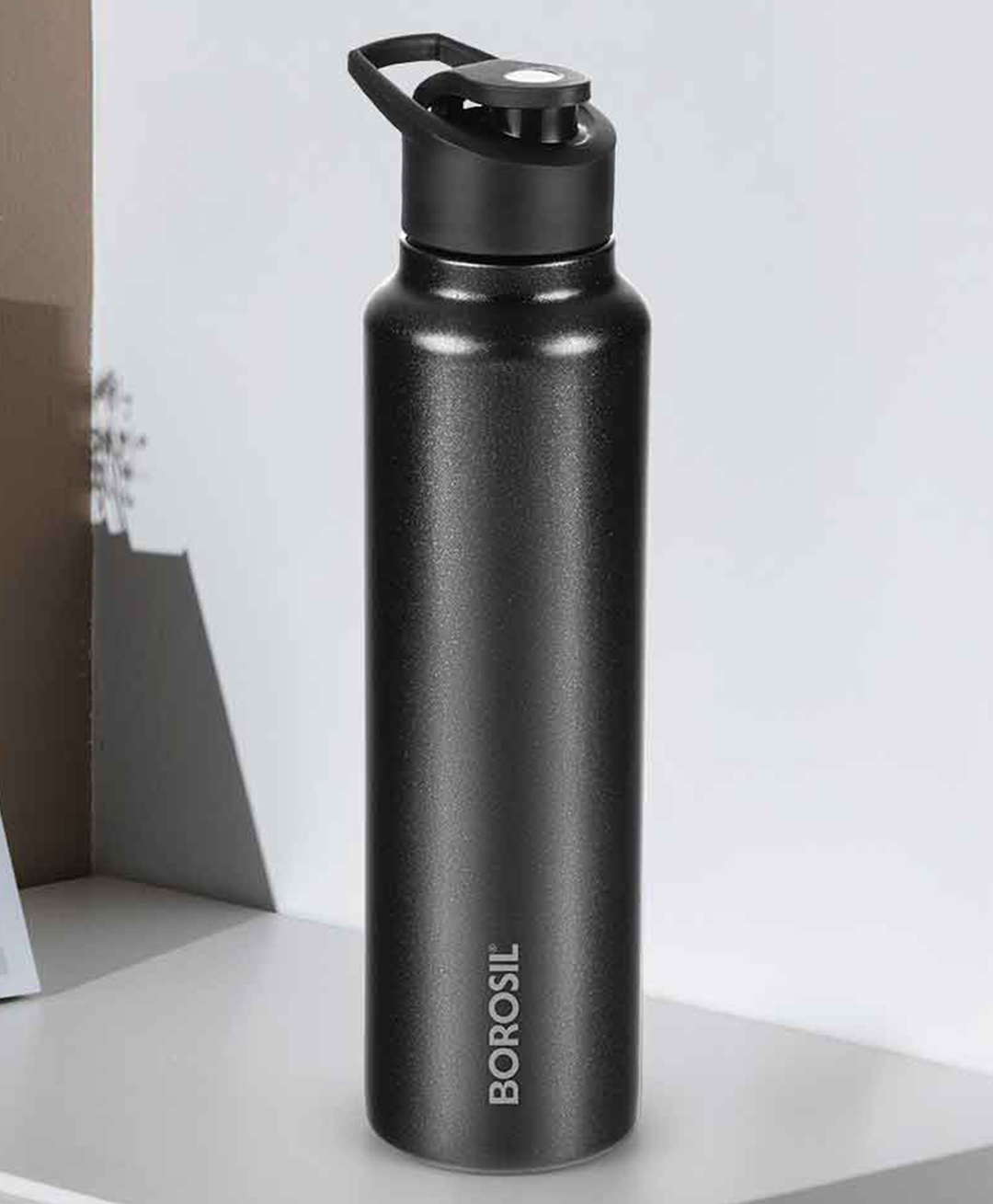 Borosil Sipfresh Stainless Steel Single Wall Water Bottle for Office School College & Gym 1 Year Warranty Mint Black - 1000 ml-picture-20