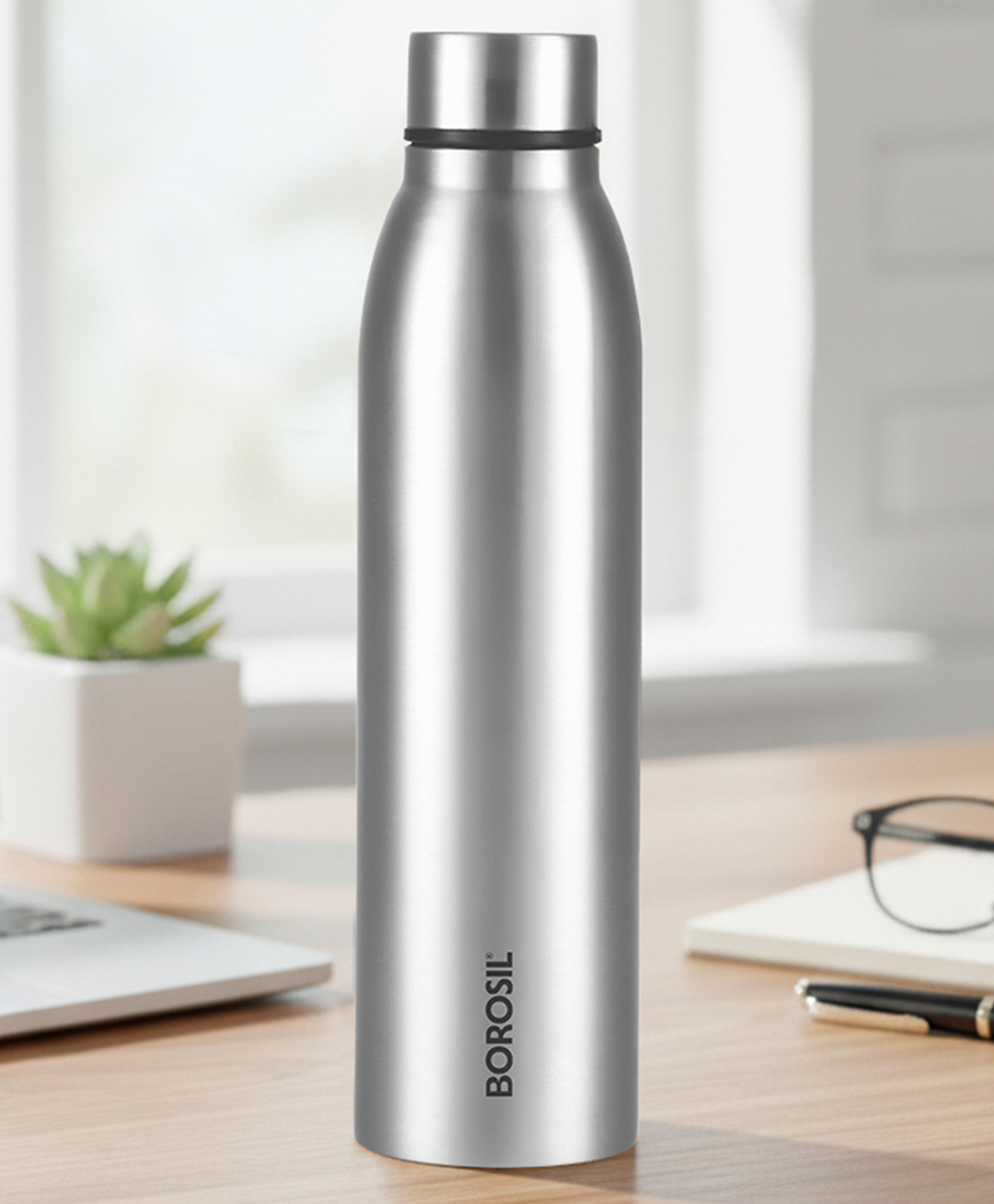 Borosil Glacier BIS Approved Made in India Stainless Steel Single Wall Water Bottle for Office School College & Gym 1 Year Warranty - 950 ml-image-38