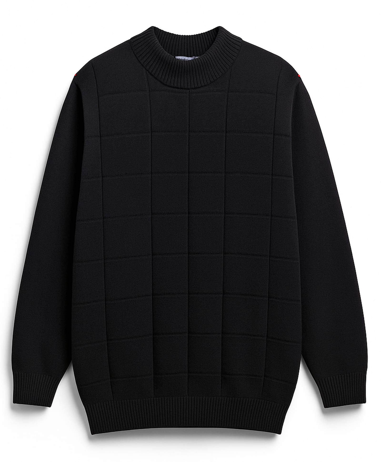 Noddy Full Sleeves Checked Sweater - Black-image-26