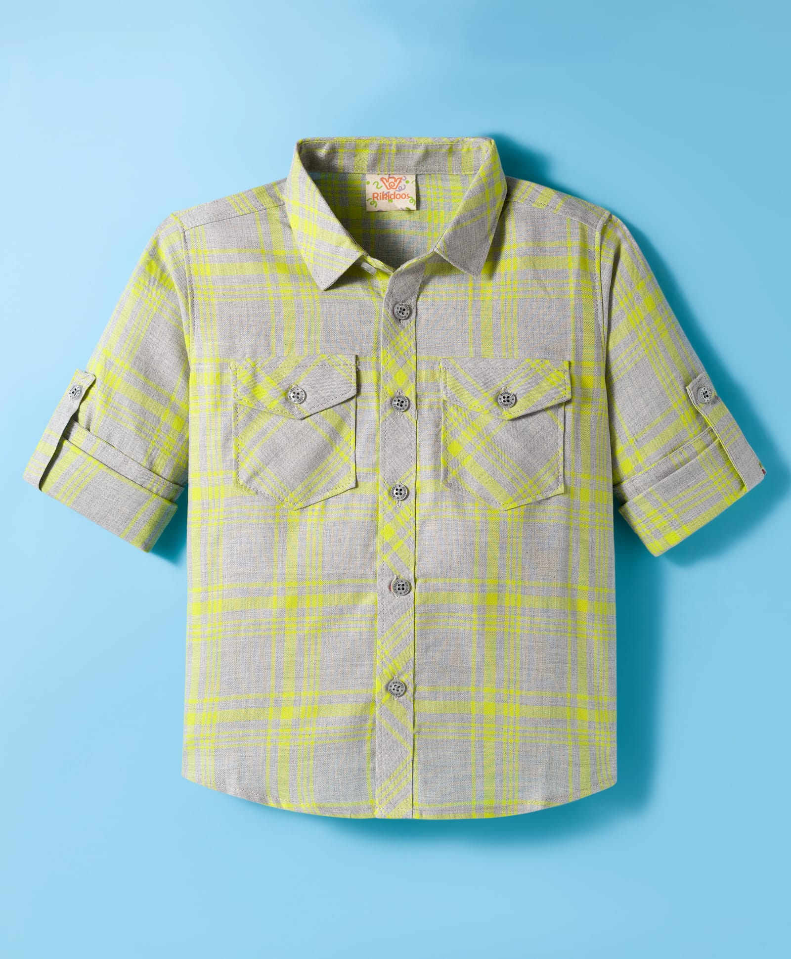 Rikidoos Full Sleeves Checked Shirt - Melange-picture-38