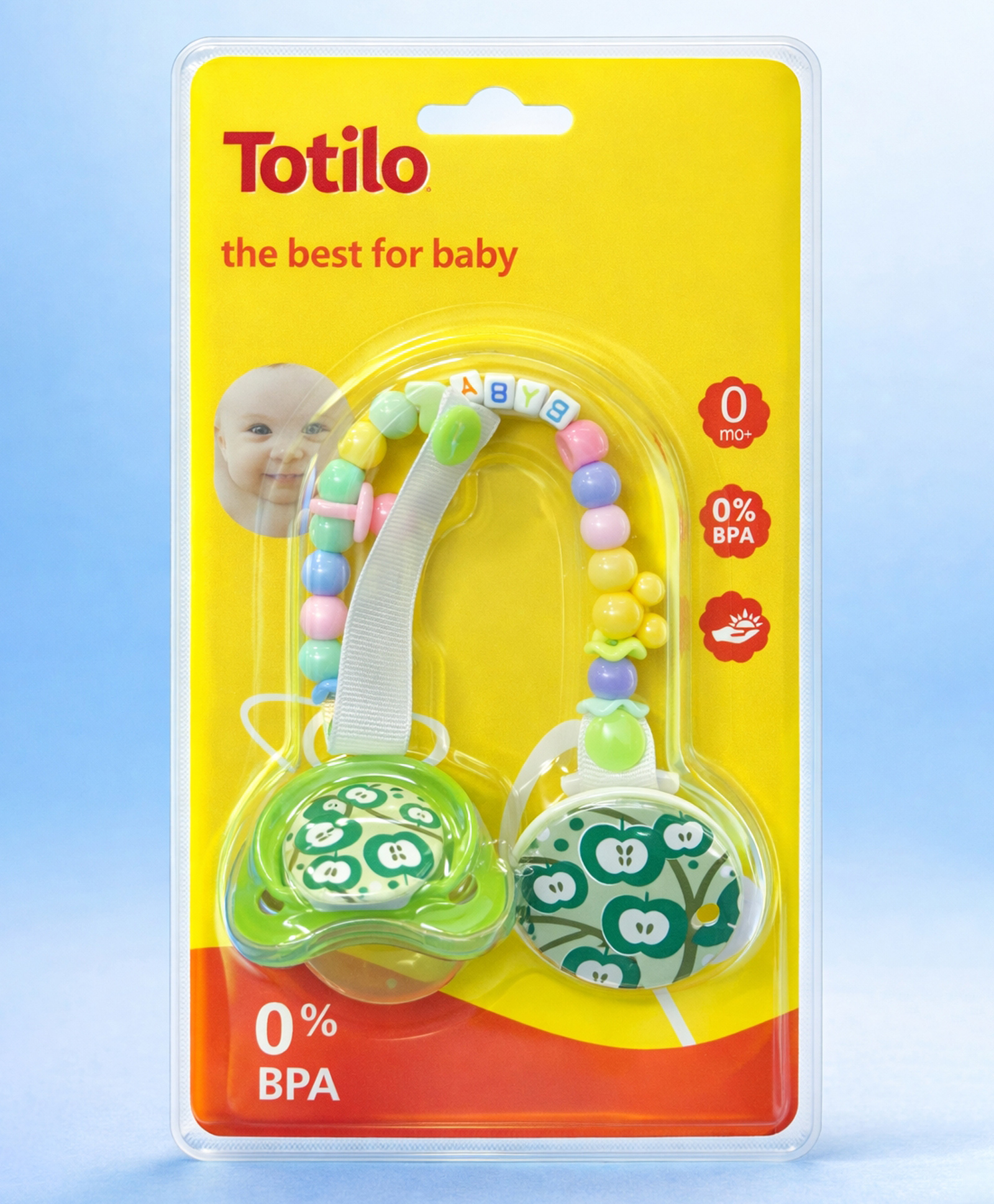 Totilo Stylish Baby Pacifier with Clip Chain - Soft, Safe & BPA-Free - Green-picture-15