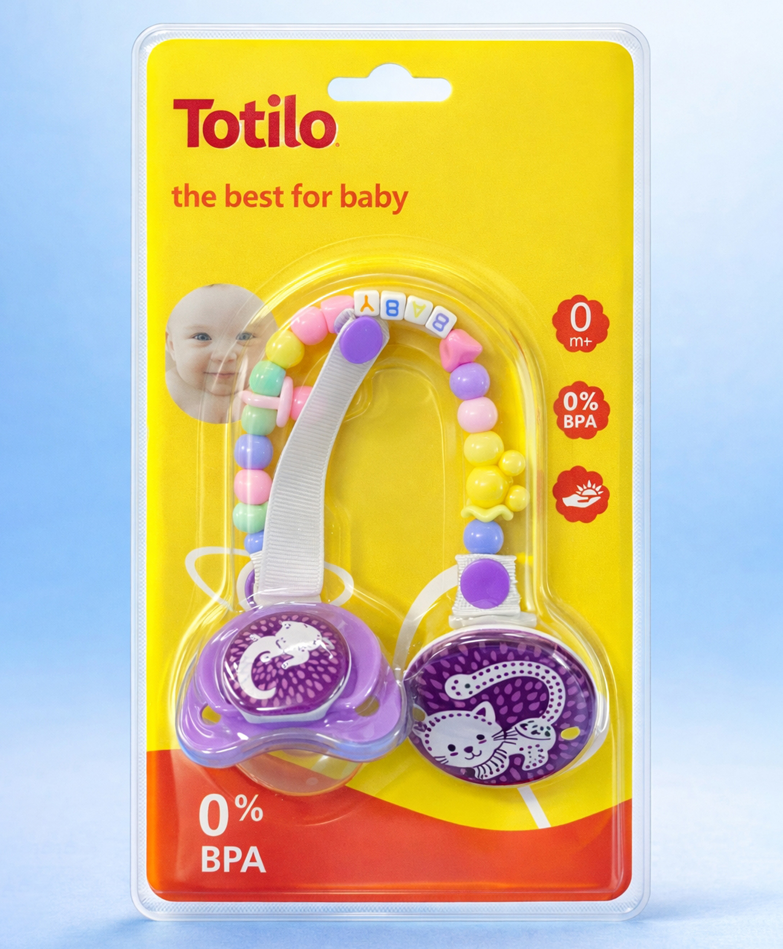 Totilo Stylish Baby Pacifier with Clip Chain - Soft, Safe & BPA-Free - grey-image-14
