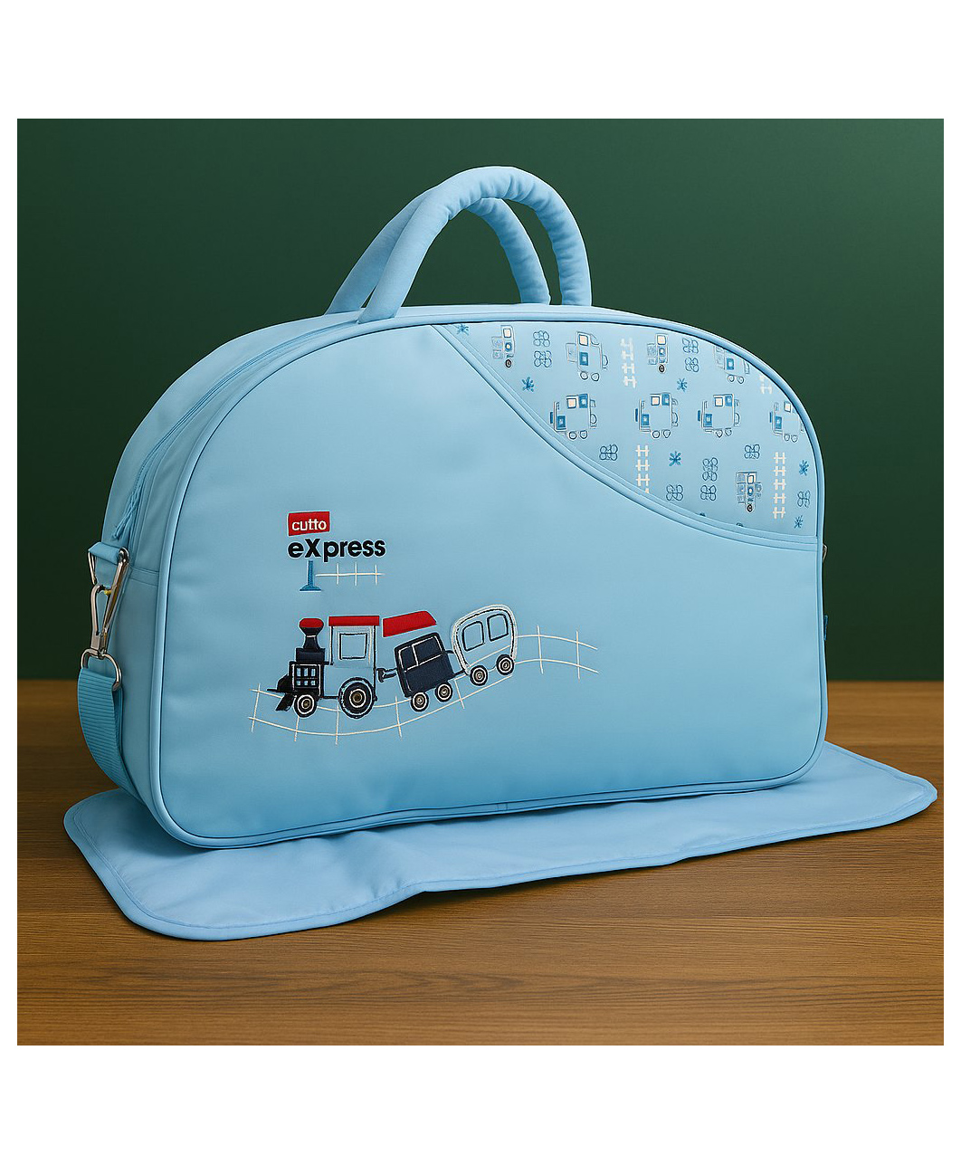 Totilo Unique Ideas New Born Baby Multipurpose Polyester Diaper/Mother Bag with Holder Diaper Changing Multi Compartment - Blue-picture-17