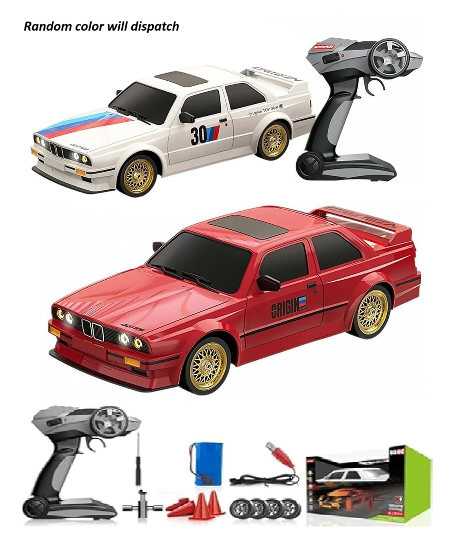 Sanjary 1:16 RC Drift Car, 25KM/H 4WD High Speed Remote Control Vehical for Kids and Adults color design may vary-picture-12