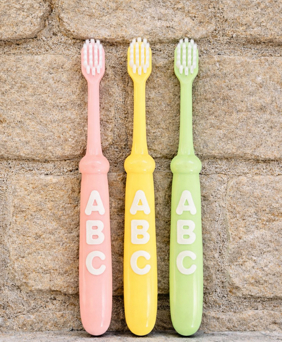 Totilo Cute Handle Soft Bristle With Tongue Scrapper Kids Toothbrush - Pink, Yellow & Green (Pack of 3)-image-31