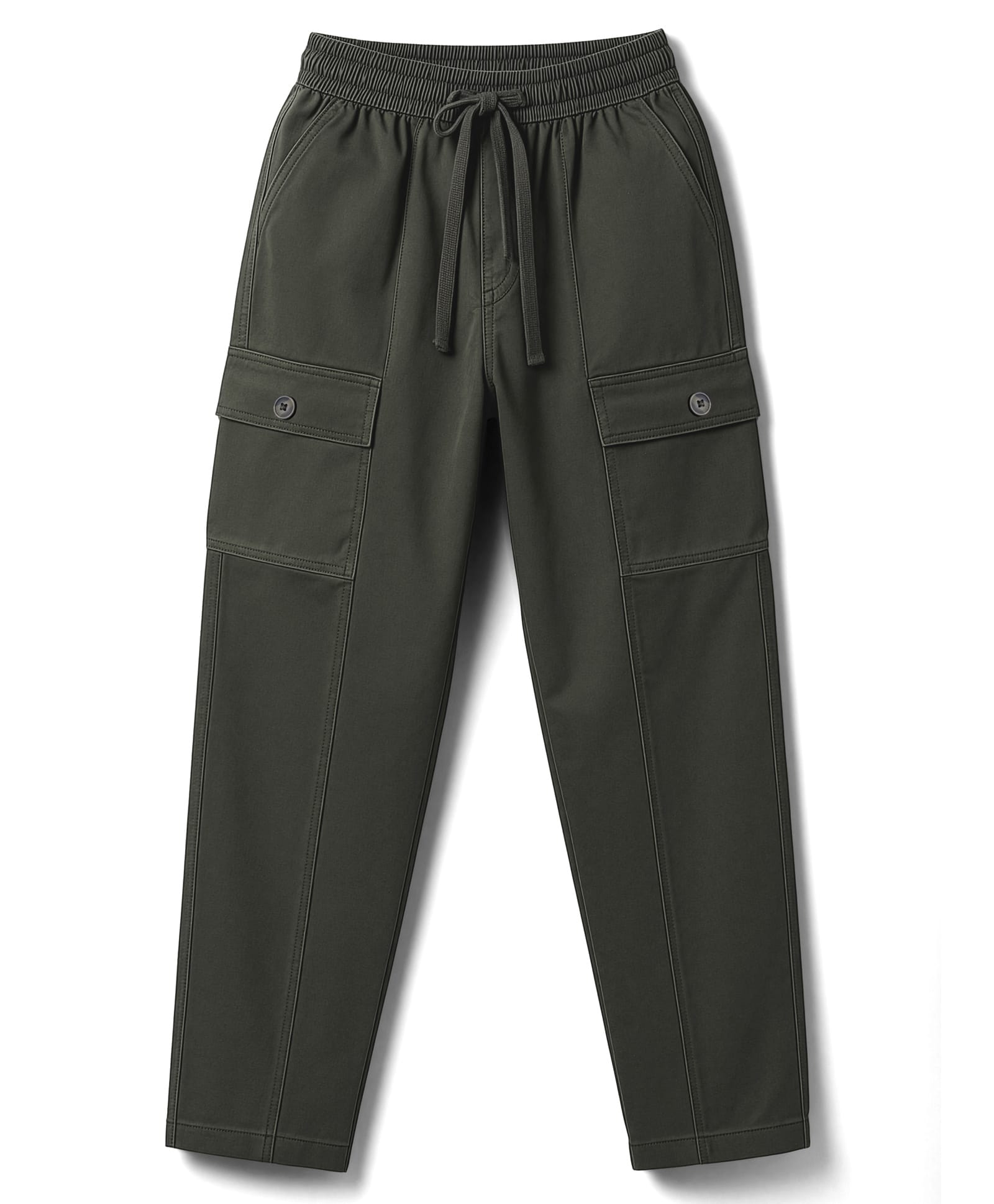 kookie kids india Kookie Kids Twill Woven Full Length Solid Colour Cargo Pant - Olive Green-picture-21