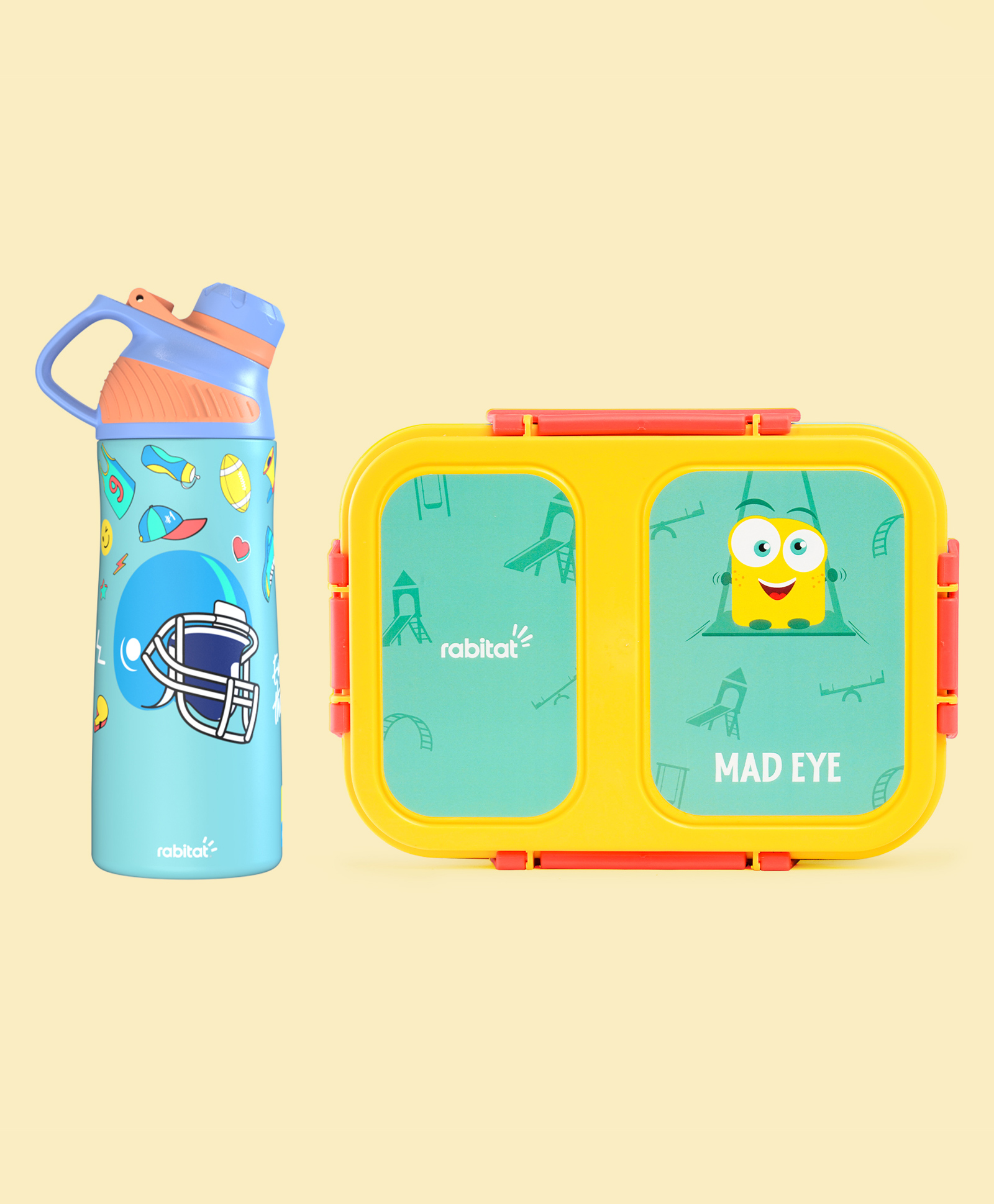 Rabitat Yum & Sip Combo Yumzee Plus Zylo - Light Blue & Yellow-image-13