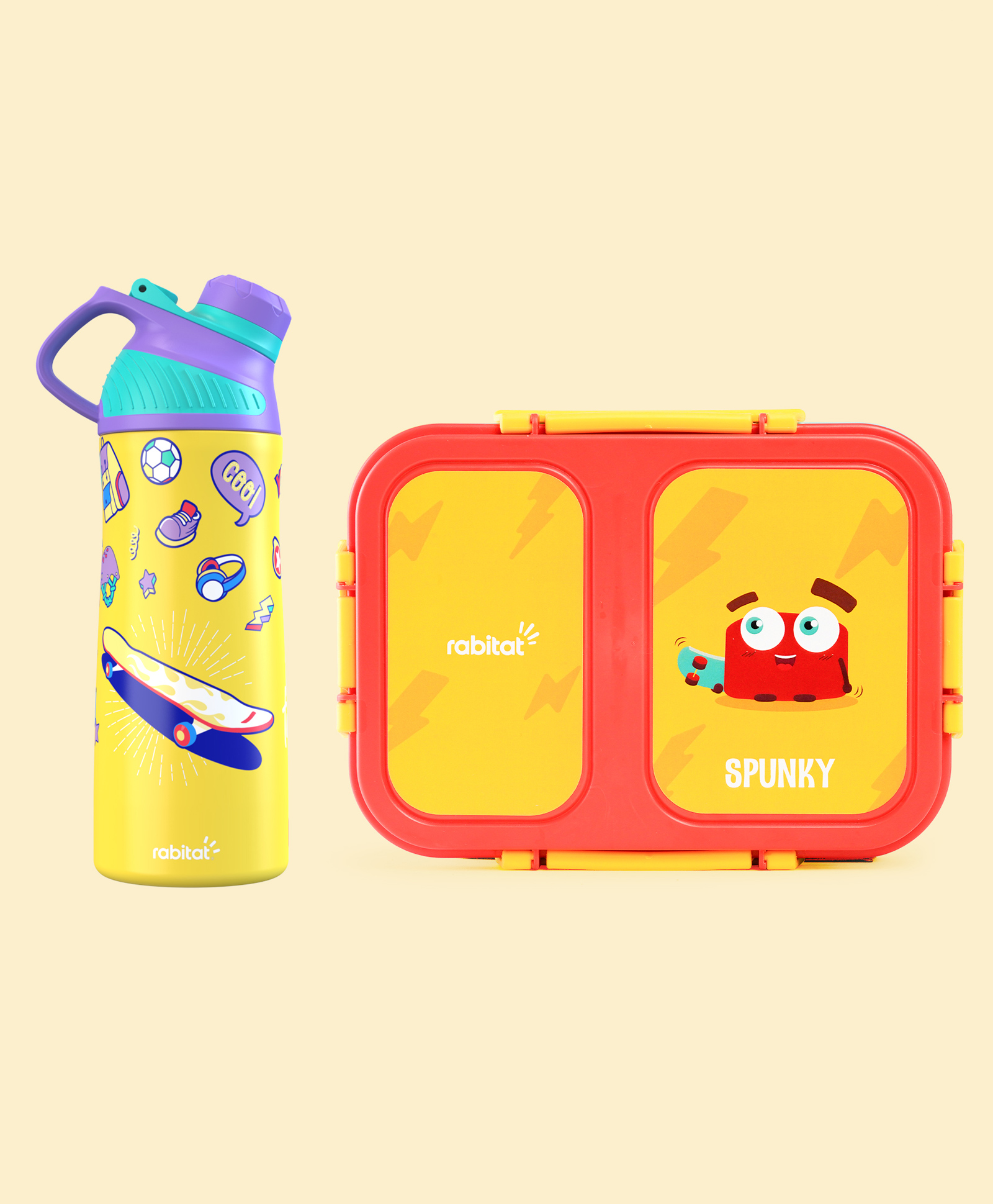 Rabitat Yum & Sip Combo Yumzee Plus Zylo - Red & Yellow-image-49