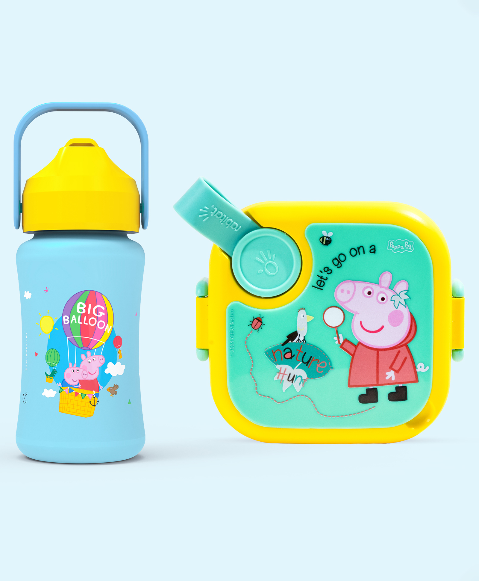 Rabitat Playdate Duo Peppa Pig Edition - Steel Play (Big Balloon) + Lunchmate Mini (Go Green)-image-37