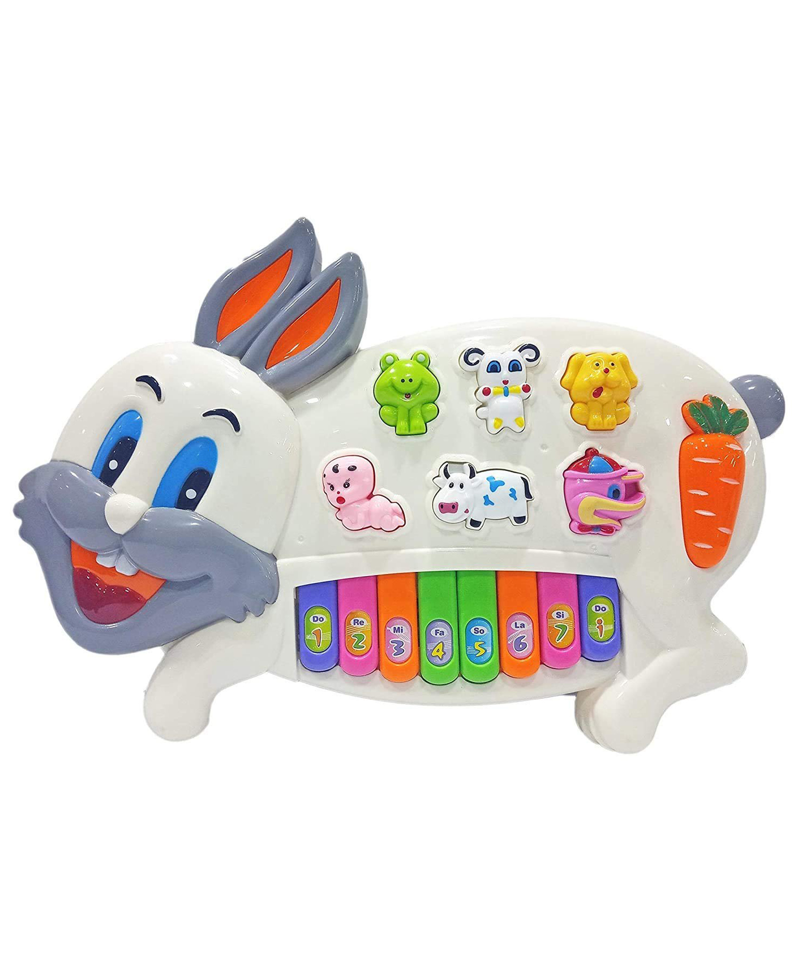 AKN TOYS Rabbit Piano Musical Toy Interactive Educational Learning Music Keyboard Toys for Kids Playset with Flashing Lights ( PACK OF 1- COLOR MAY VARY )-image-14