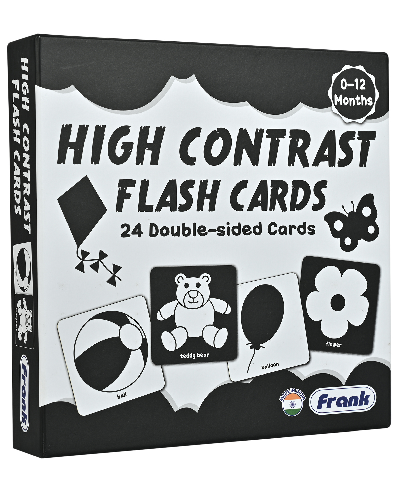 Frank High Contrast Flash Cards Double sided cards 10198 - 24 Cards - Black-image-28