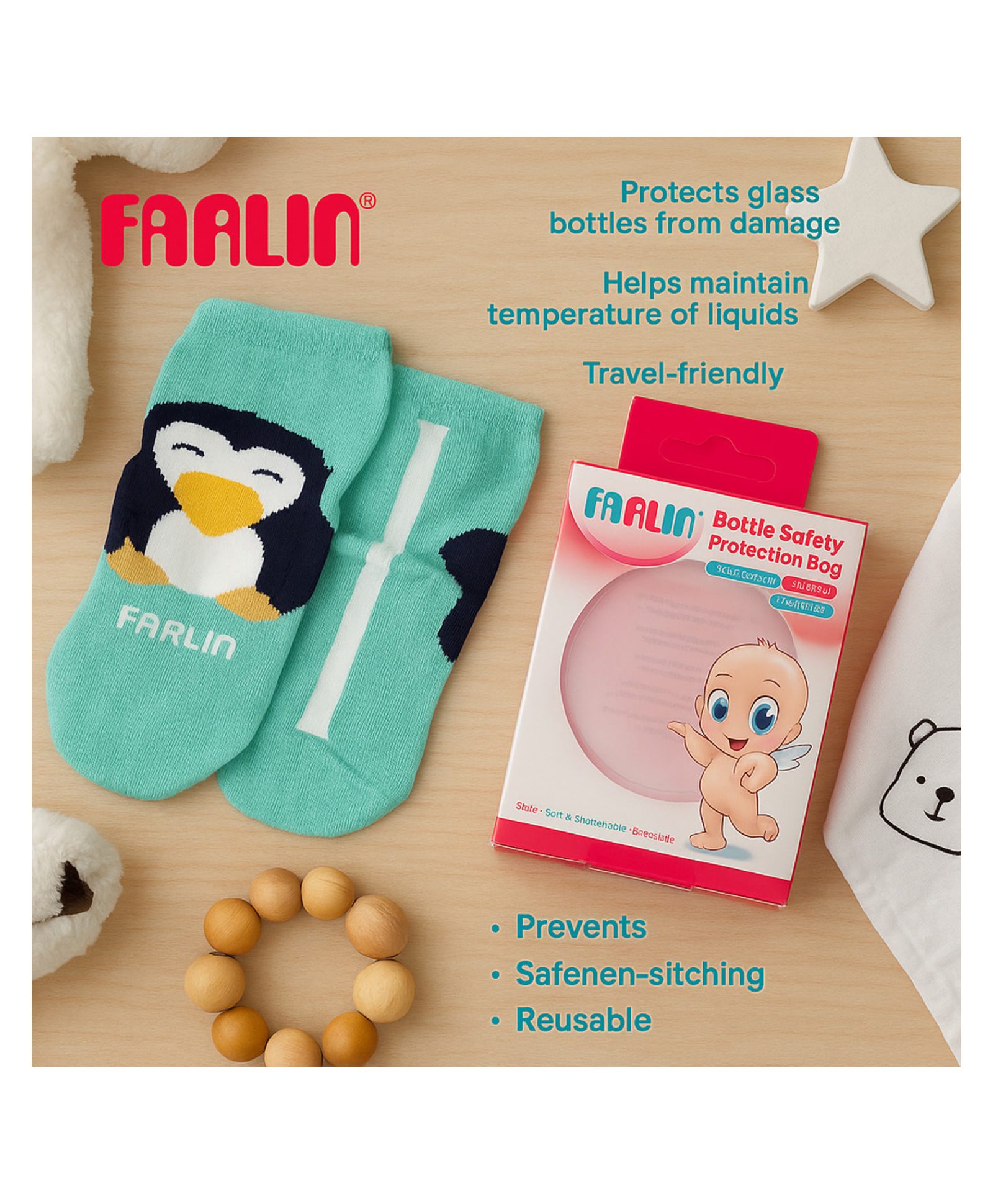 Farlin TOP-7077(G) Bottle Protection Bag for 8oz Bottles Reusable, Lightweight, Shockproof & Travel Friendly Ideal for Baby Feeding Bottles, Leak-Proof Bottle Cover -Green-picture-31