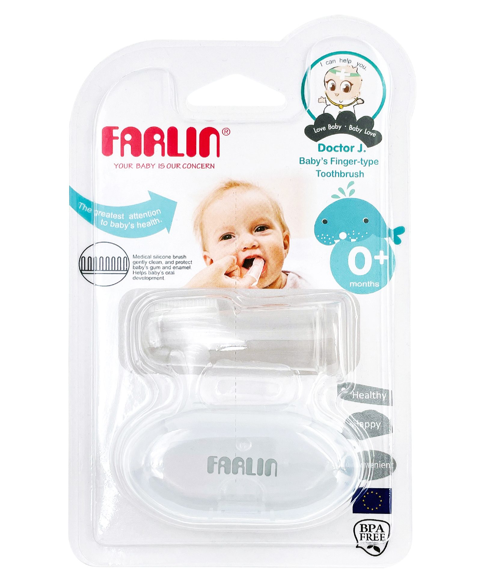 Farlin BF-117 Baby First Tooth Brush, Gentle Silicone Toothbrush for Newborns, Safe & Durable One-Piece Design, Stimulates Gums, Cleans Teeth & Tongue, Supports Oral Development-picture-24