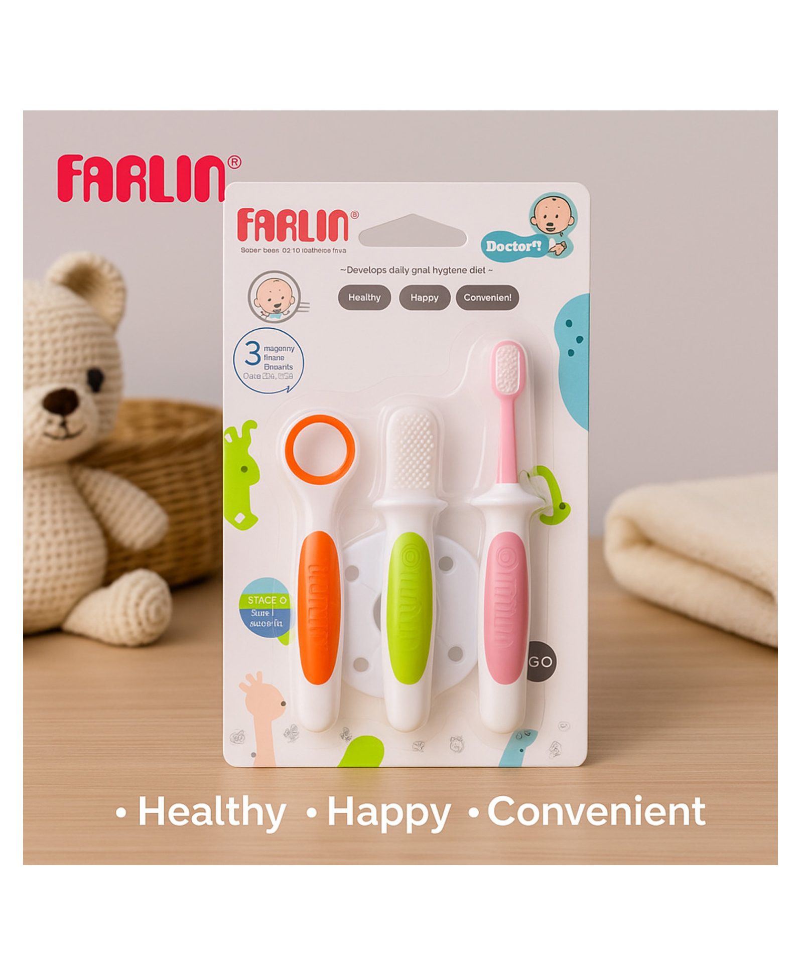 Farlin BDT-005-E Stage 3 Baby Oral Hygiene Set, Infant Toothbrush, Tongue Cleaner, Finger Toothbrush, Gum Cleaner, Nasal Aspirator, Medicine Feeder, Silver Ion Baby Cup, Hygienic Clip for Newborns-picture-7