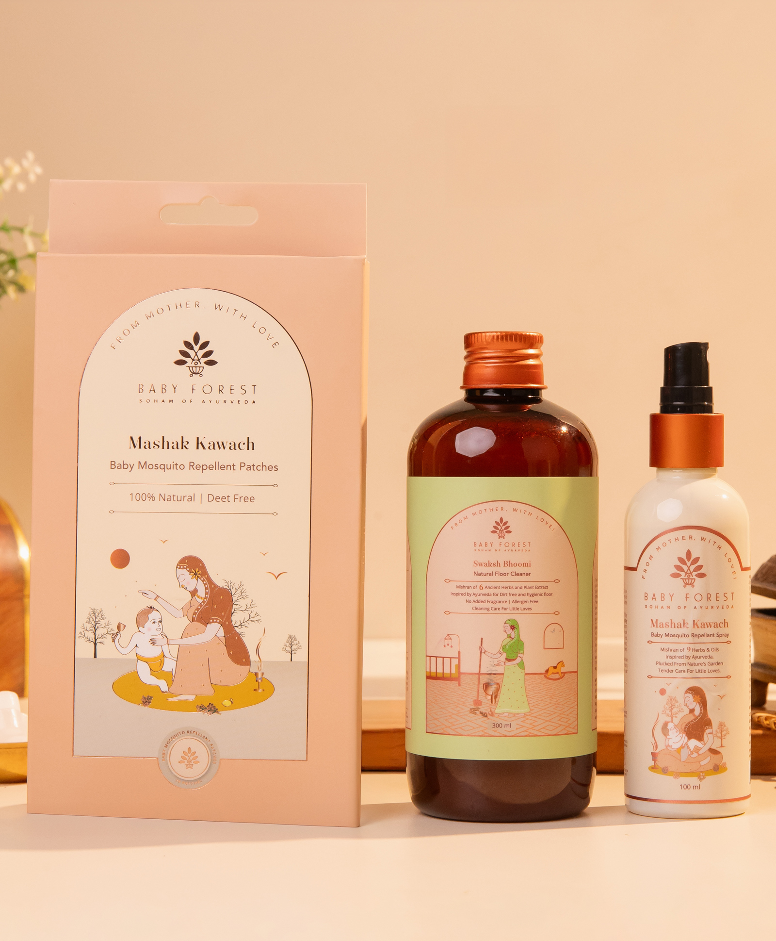 BABY FOREST Baby Monsoon Care Combo Gift Set with Mosquito Repellent Spray Patch & Floor Cleaner - 400 ml-image-36