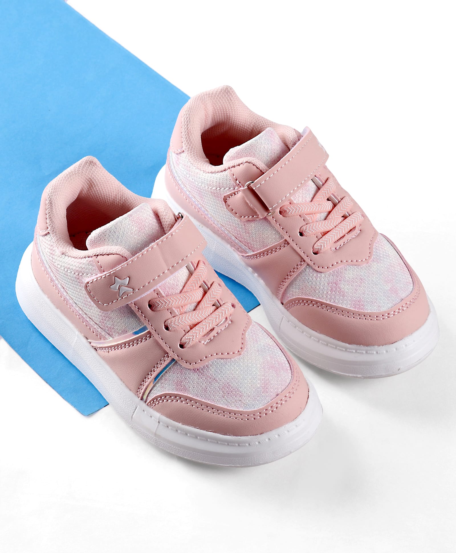 Cute Walk by Babyhug Velcro Closure Sneakers with Lace Detailing - Pink-image-35