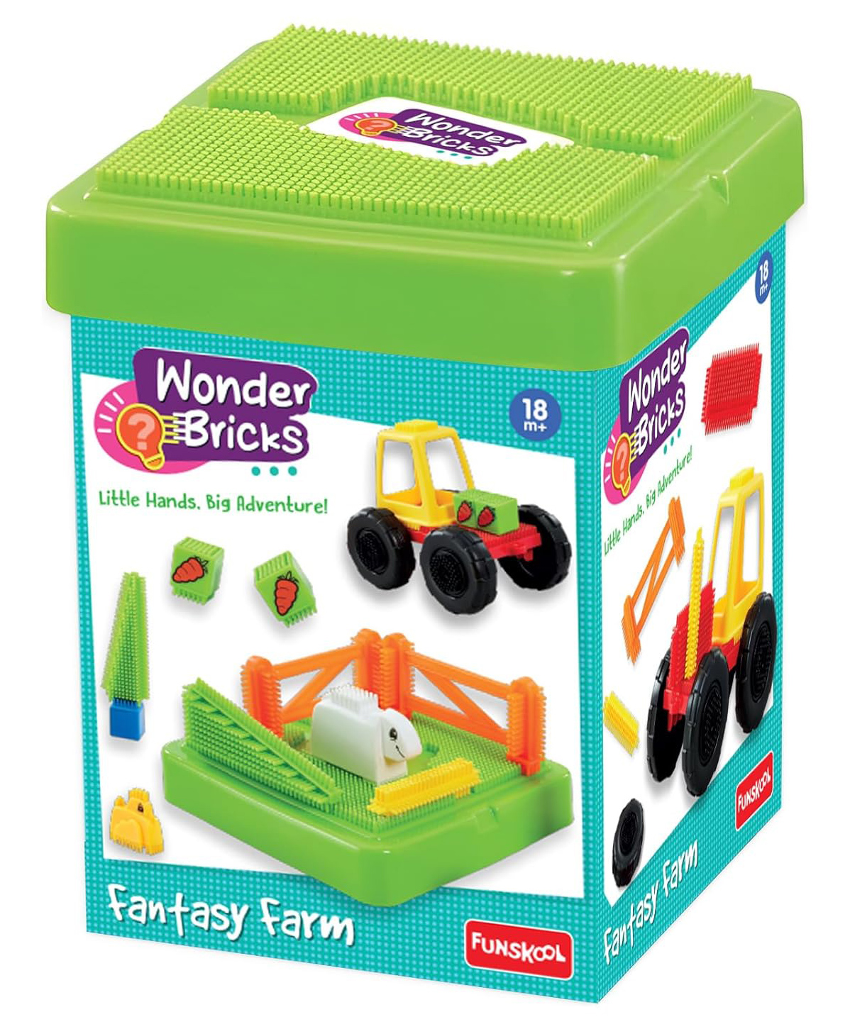 Funskool Fantasy Farm Educational 19 Pieces Construction Toy Set - Multicolour-picture-30