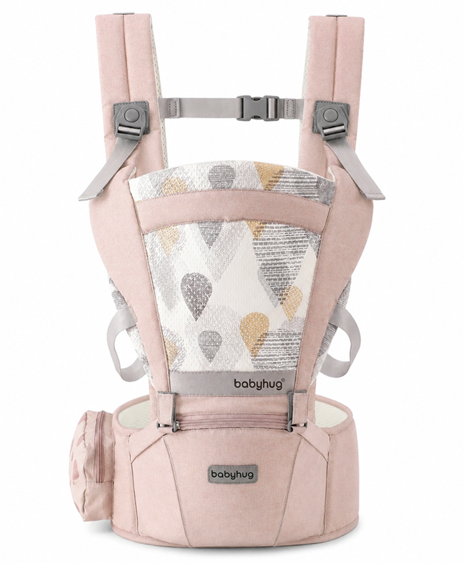 Babyhug Love Loom 5-in-1 Hip Seat Baby Carrier - Beige| Ergonomic Hip Seat| Breathable Fabric| Foldable Head Support| Storage Pocket| 5 Carrying Positions| Capacity 15 kg| Optimal Weight Distribution-picture-23