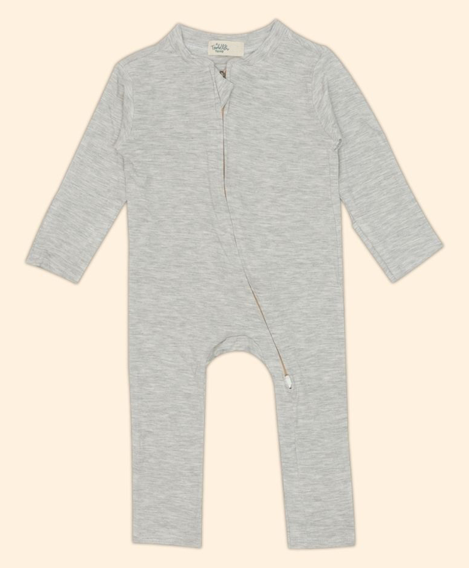 A Toddler Thing Modal Knit Full Sleeves Solid Romper - Milky Drop White-image-11