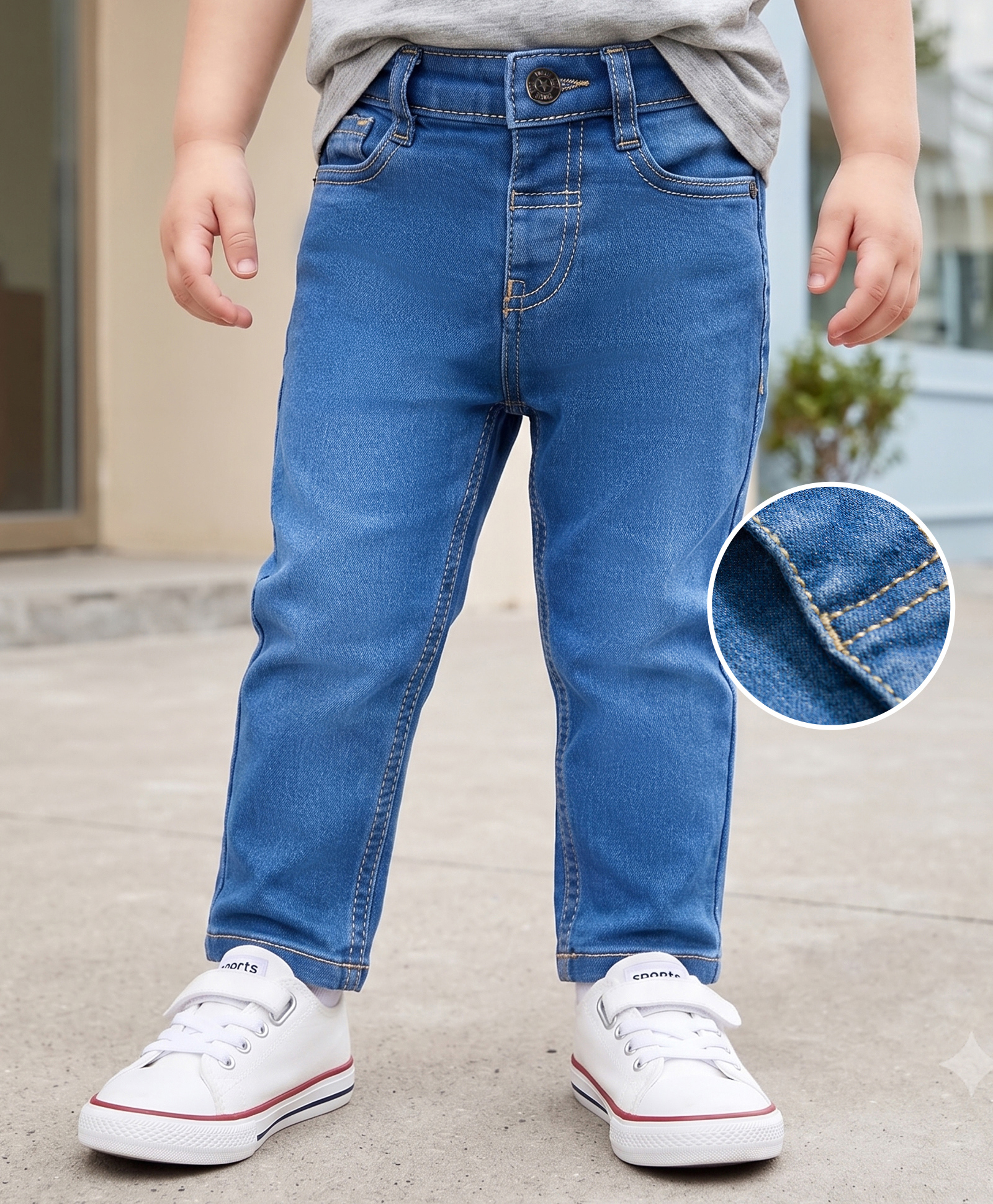 kookie kids india Kookie Kids Denim Woven Full Length Jeans - Blue-picture-18