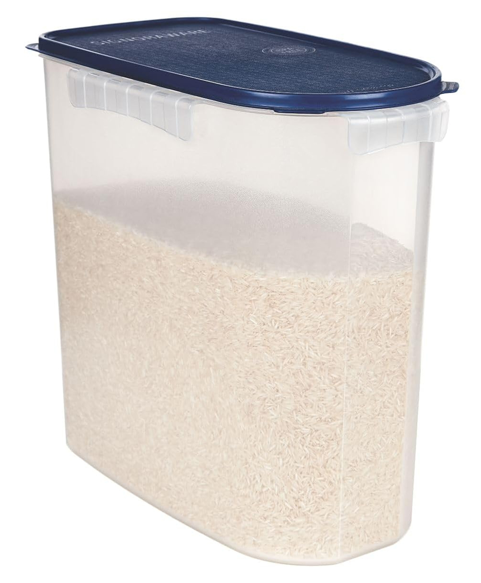 Signoraware Plastic Rice Keeper Cum Kitchen Organiser | Airtight Storage Bin With Lid | Rice, Atta & Grains Container | Durable & BPA Free Storage | (24 Litres | Pack Of 1 | Blue)-image-39