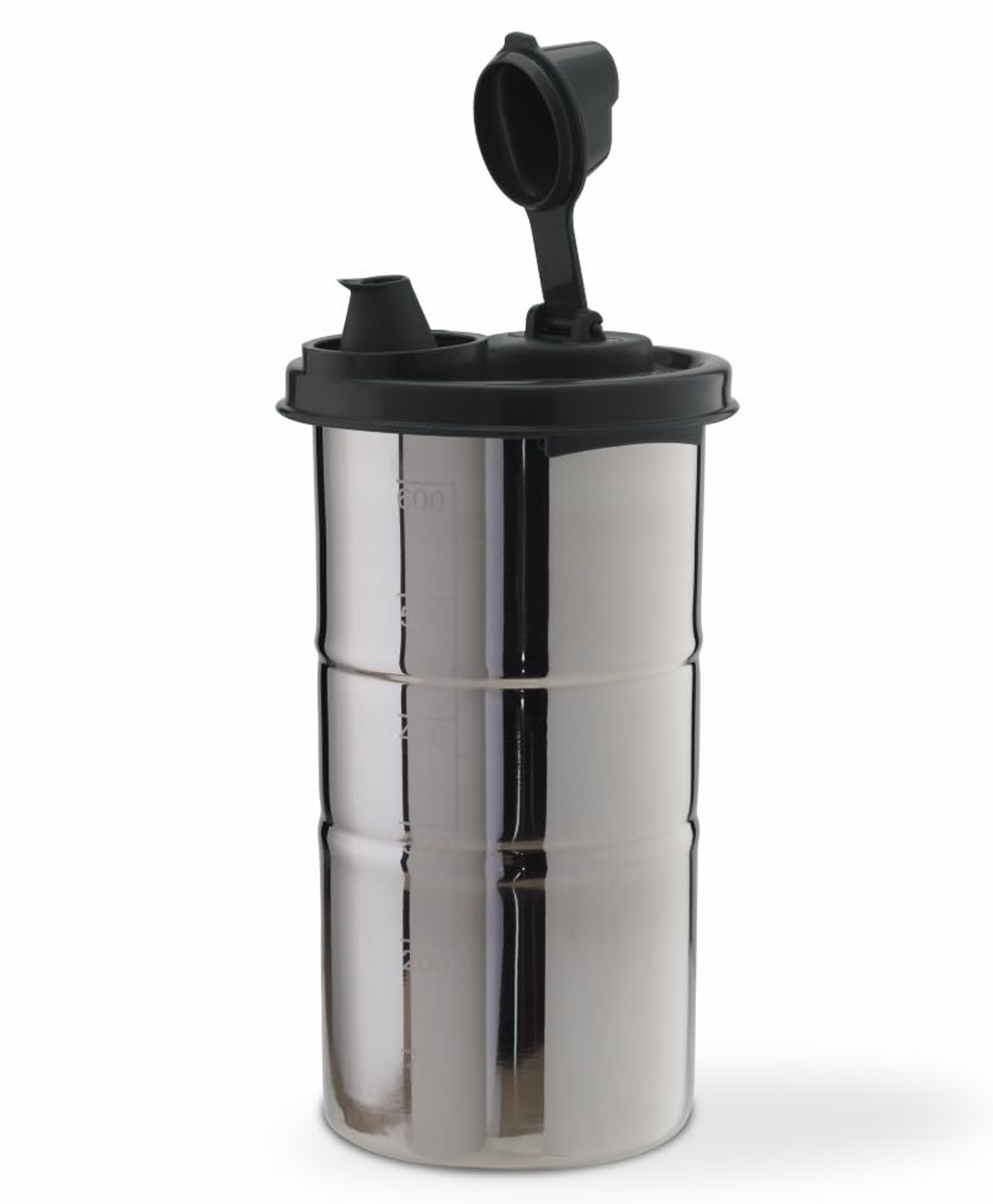SignoraWare 650 ml Easy Flow Stainless Steel Oil Dispenser Bottle with Lid and Cap | Air-Tight Spill-Proof | Food Grade Pourer Drizzler (Black, Set of 1 Capcity-650 ml-image-10