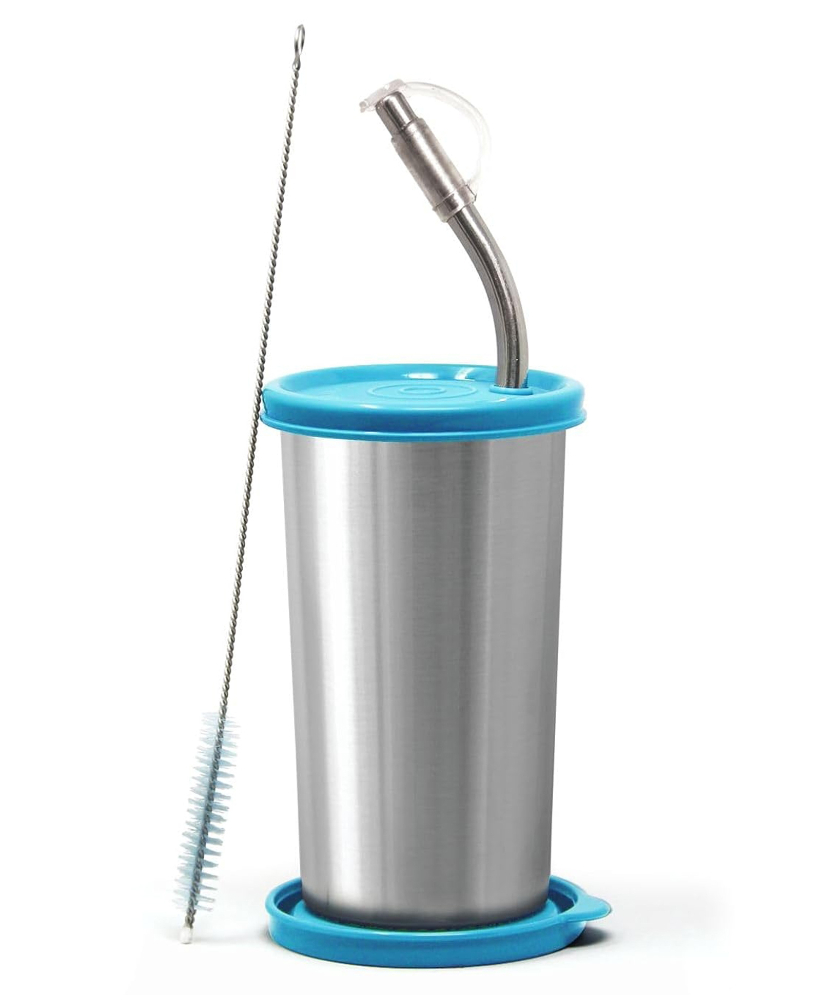 Signoraware Sip Fast Stainless Steel Tumbler with 1 Straw and Two Lid | Leak - Proof | Reusable Straw | Lightweight and Portable | Non Toxic | Outdoor Activities | Gym and Workout (420 Ml | Blue)-image-44