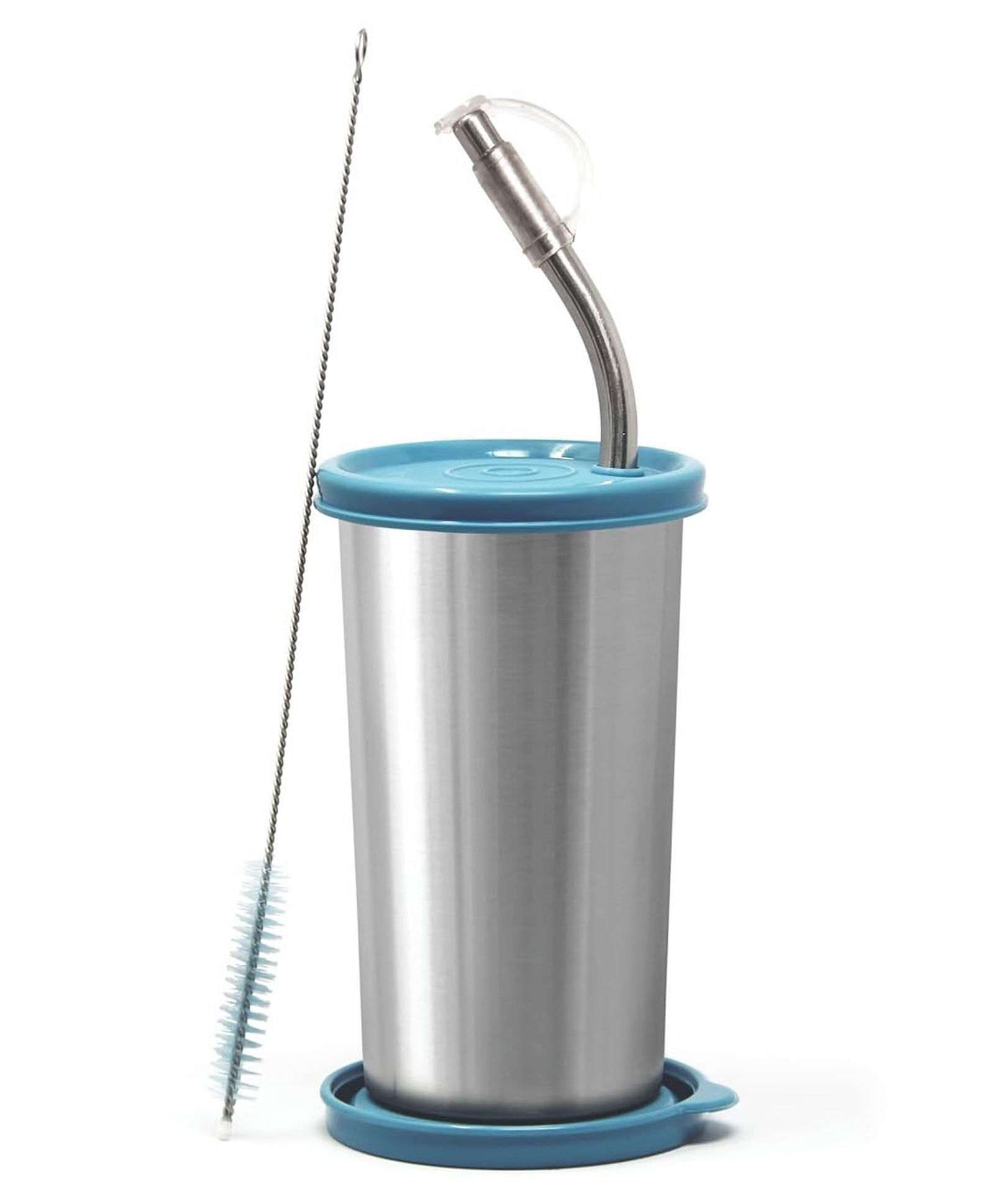 Signoraware Sip Fast Stainless Steel Tumbler with 1 Straw and Two Lid | Leak-Proof | Reusable Straw | Lightweight and Portable | Non Toxic | Outdoor Activities | Smoothies & Shakes (420 ml | E Blue)-image-28