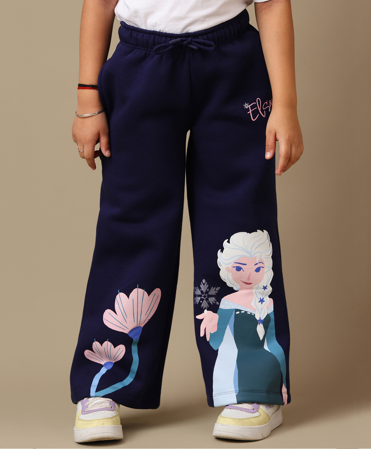 Kidsville Knit Disney Frozen Featuring Elsa Printed Pant - Blue-picture-14