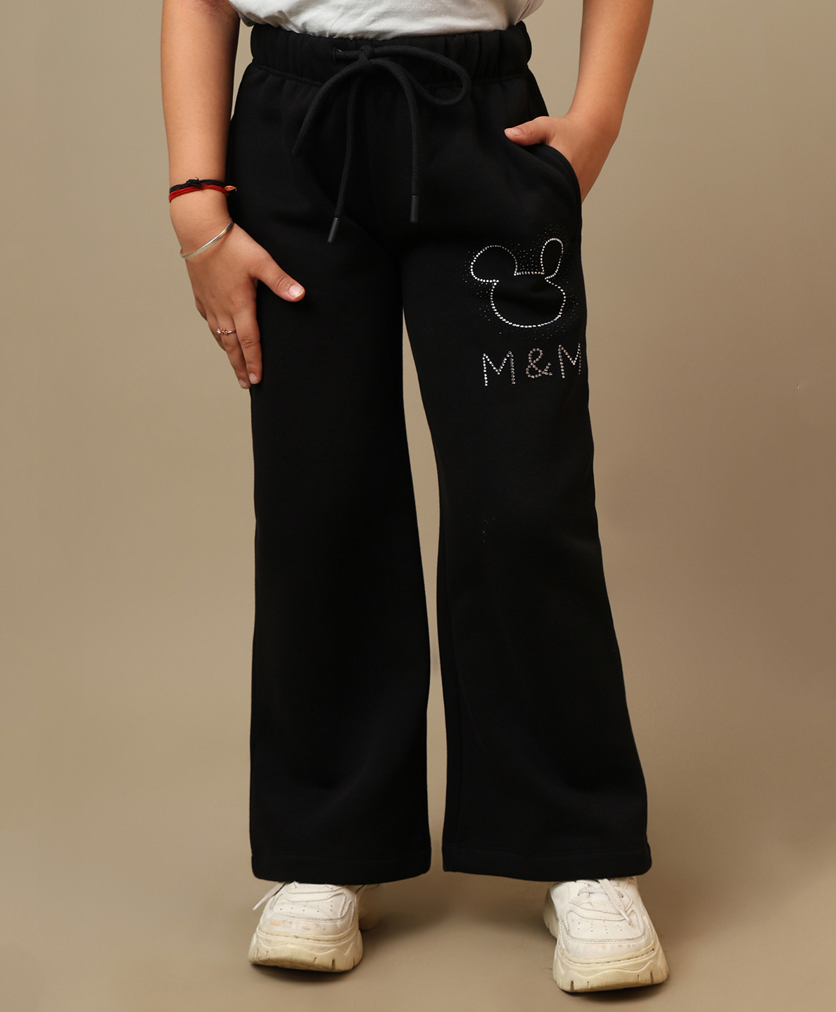 Kidsville Knit Disney Mickey & Friends Featuring Character Printed Track Pants - Black-picture-19