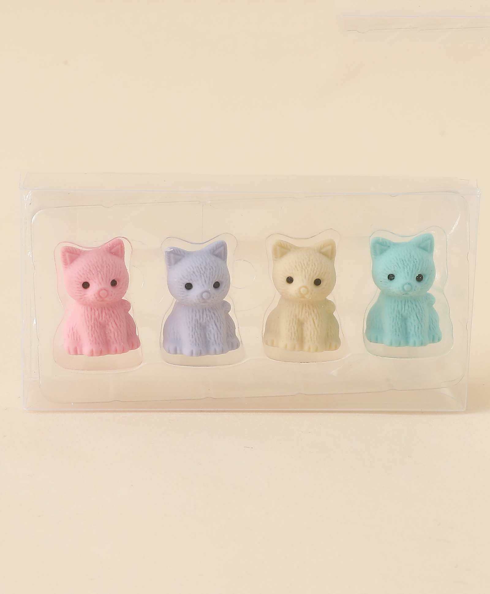 Cat Erasers - Set of 4| Adorable Pastel Kitty Shape| Smudge-Free Erasing| Easy Grip Erasers for Boys & Girls| Perfect for School & Gifting-image-27