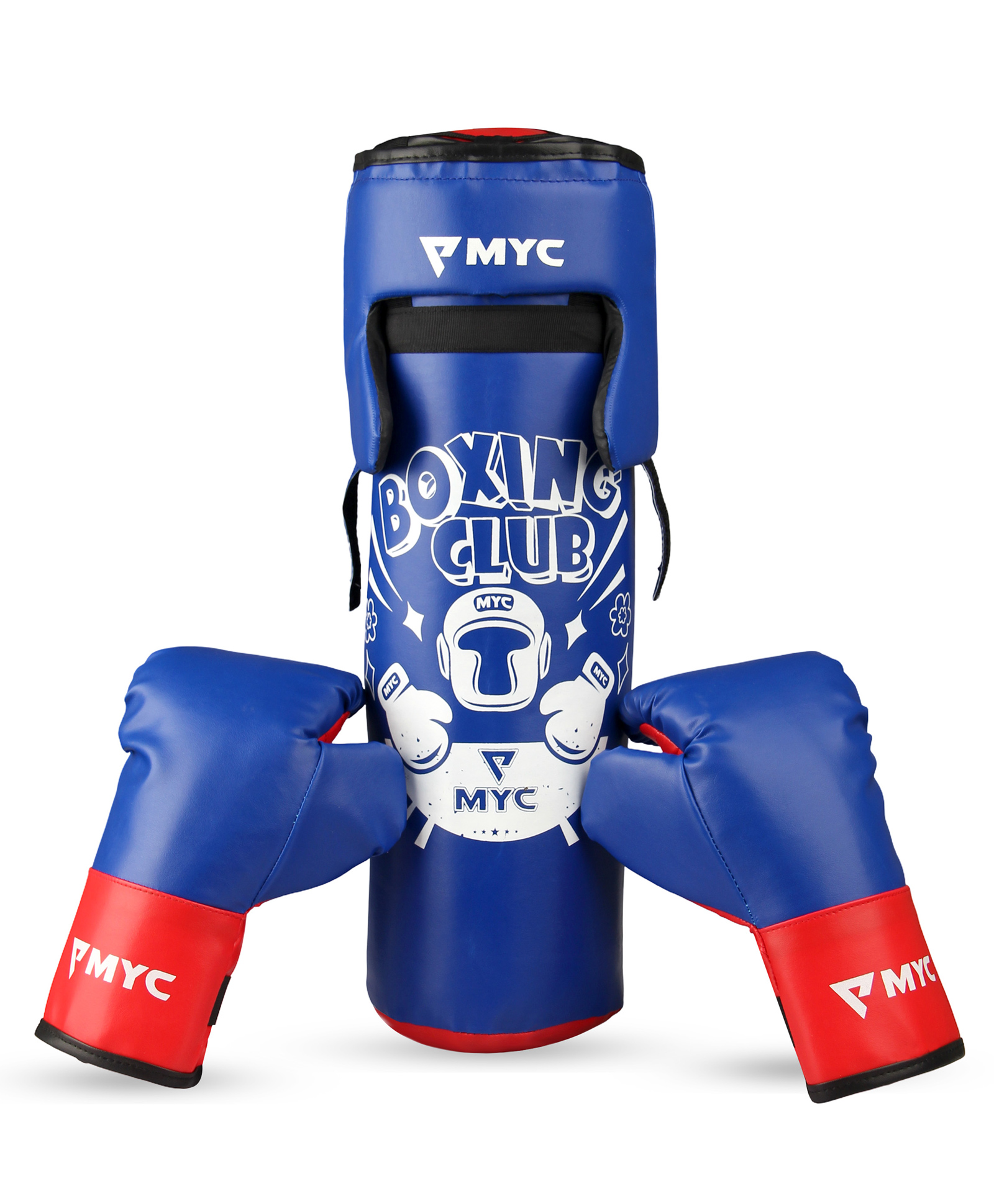 MYC Pack of 4 Kids Punching Bag Boxing Kit Set for Karate | Bounce-Back Martial Arts Bag for Boys & Girls (Age 4-11 Year)(BLUE)-picture-13