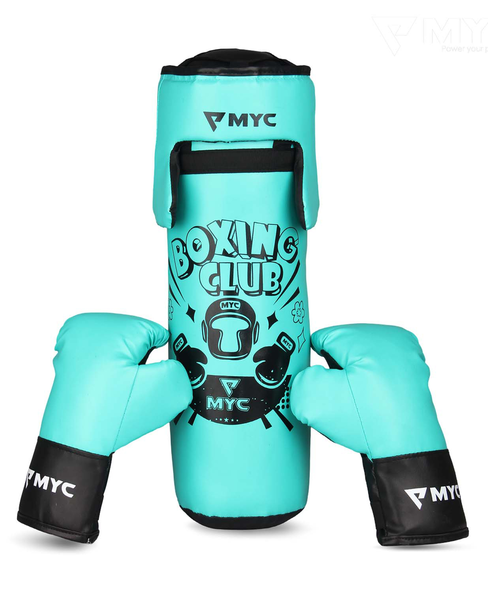 MYC Pack of 4 Kids Punching Bag Boxing Kit Set for Karate | Bounce-Back Martial Arts Bag for Boys & Girls (Age 4-11 Year)(TURQUOISE)-image-41