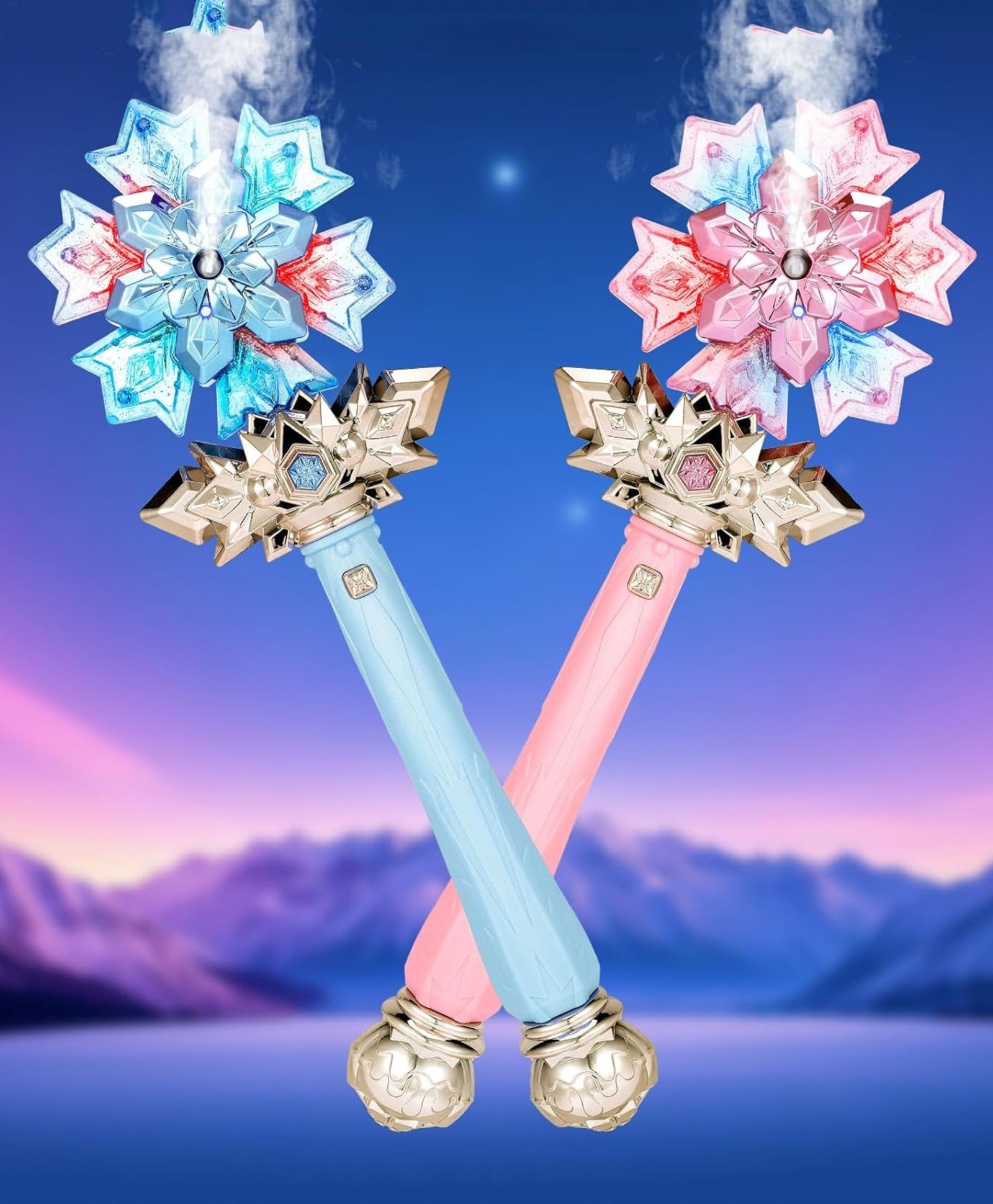 Lumo Brilliant Toys Snow Flake Mist Wand, Electric Glow Stick, Innovative Fun Wing Shape Musical Light Stick, Best Gift for Kids - (Pack of 1 - Design And Color May Vary)-image-29