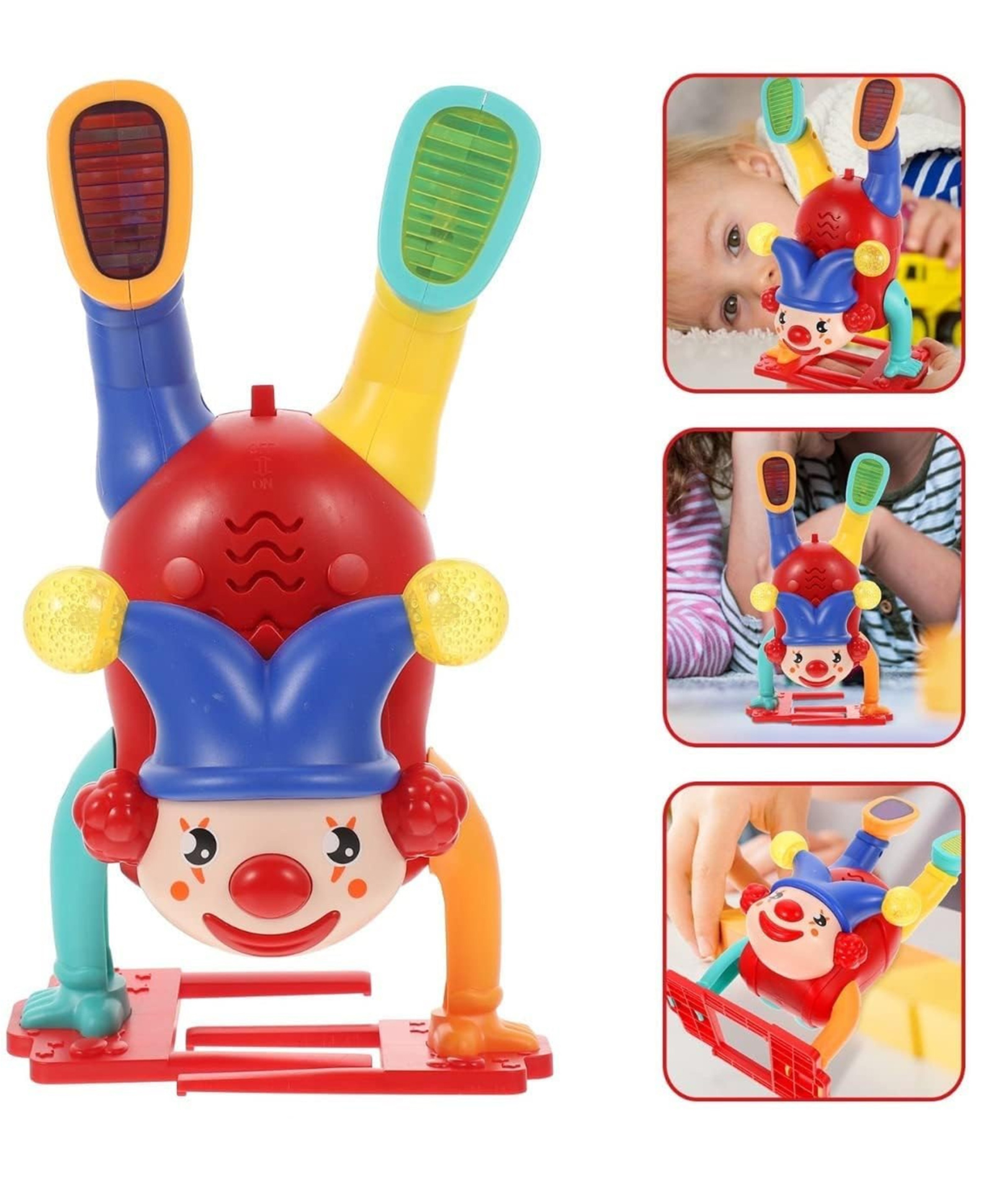 Lumo Brilliant Toys Musical Clown Upside Down Joker Toys For Kids | Dancing Toy Walking Clown Toy for Kids With Music And LED Lights | Fun Moving Toy for Babies - (Pack of 1 - Color May Vary)-picture-17