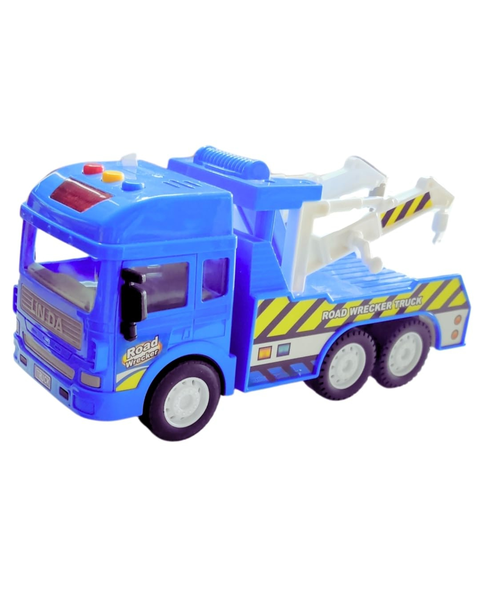 Lumo Brilliant Toys Toys Unbreakable Big Size Tow Truck Toys For Kids, 6X6 Wheel Tow Truck Toys, Friction Powered 6 Wheel Tow Truck With Lights And Sounds - Multicolor-picture-23