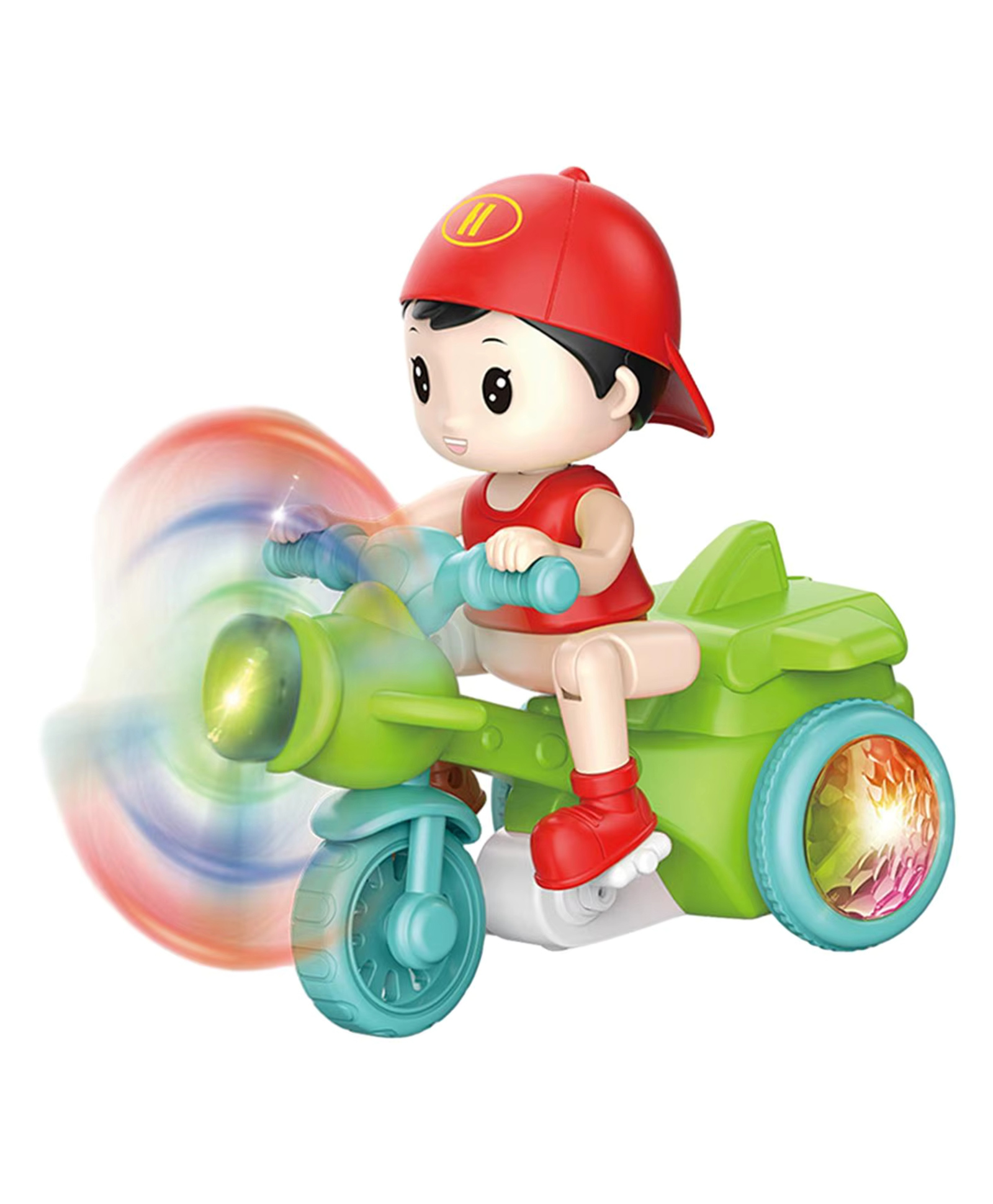 Lumo Brilliant Toys Musical Tricycle Toys for Kids With Lights & Music, 360° Rotating Motorcycle Three-Wheel Bicycle, Battery Operated Fun & Educational Toy for Toddlers - (Pack of 1 - Color May Vary)-picture-38