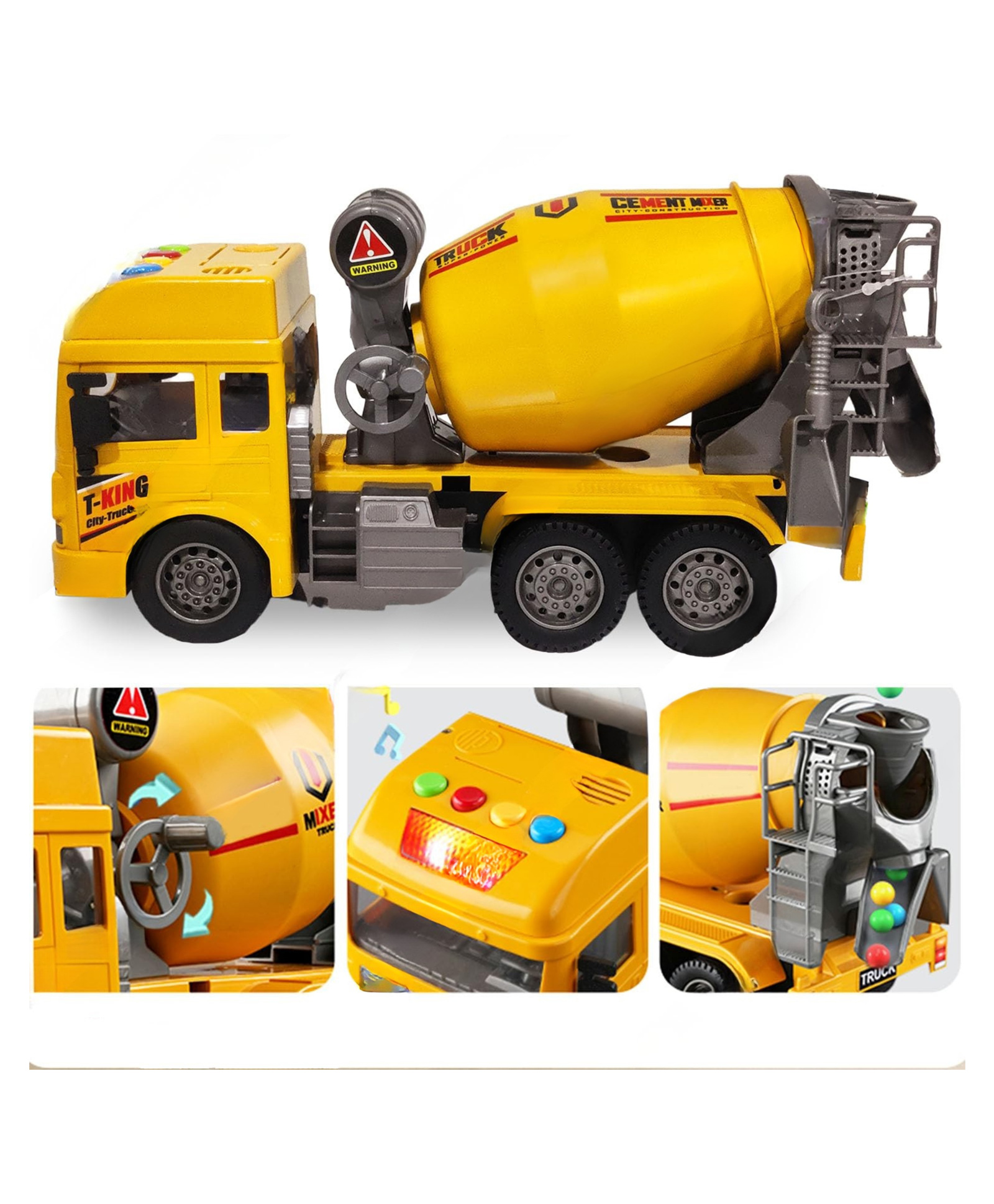 Lumo Brilliant Toys Big Size Cement Mixer Truck Toys for Kids, Friction Powered Construction Truck Toy With Lights And Sound, Fun Engineering Construction Truck Toy - (Pack of 1 - Color May Vary)-picture-16