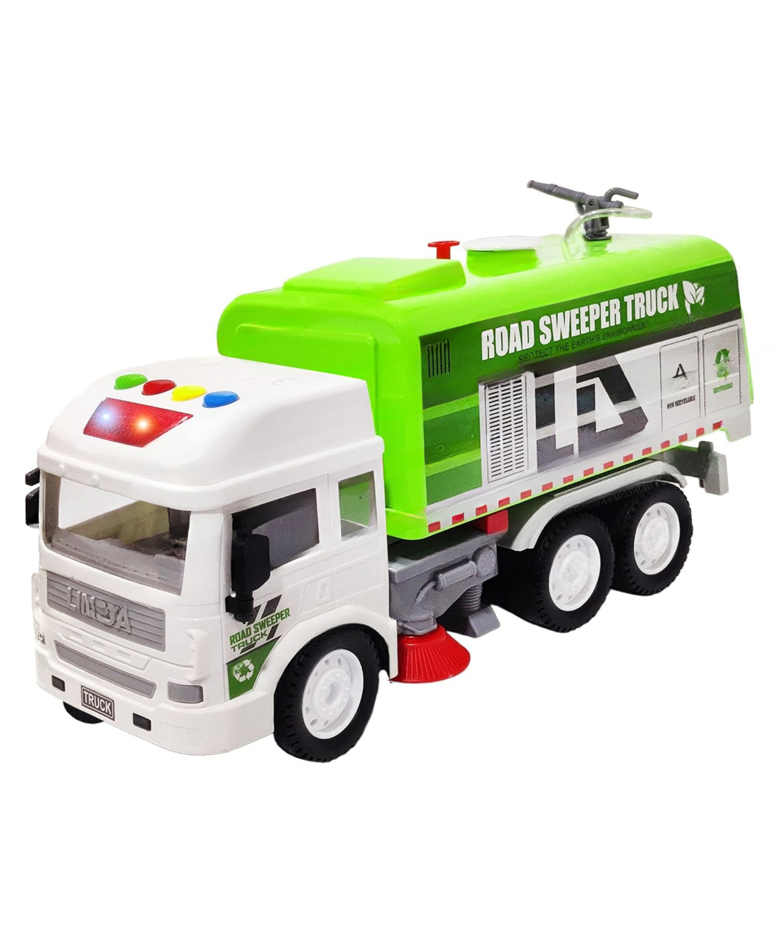 Lumo Brilliant Toys Road Sweeper Truck Toys For Kids, Friction Powered Sweeper Truck Toys With Lights And Sound Toys for Kids, Fun Entertaiment Kids Toys - (Pack of 1 - Color May Vary)-image-17