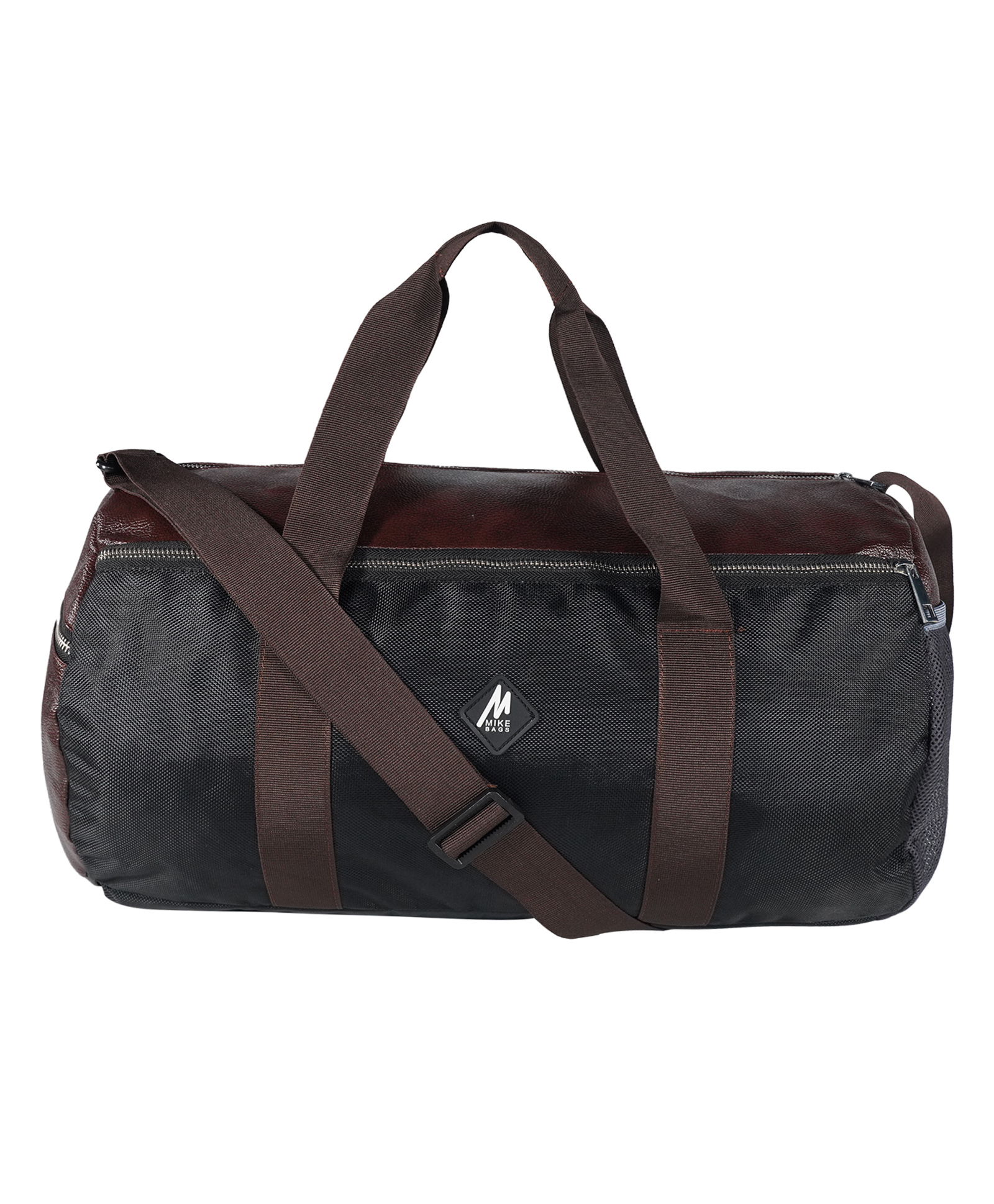 MIKE BAGS Mike Forge Leather Gym Bag Brown & Black - Capacity 22L-picture-11