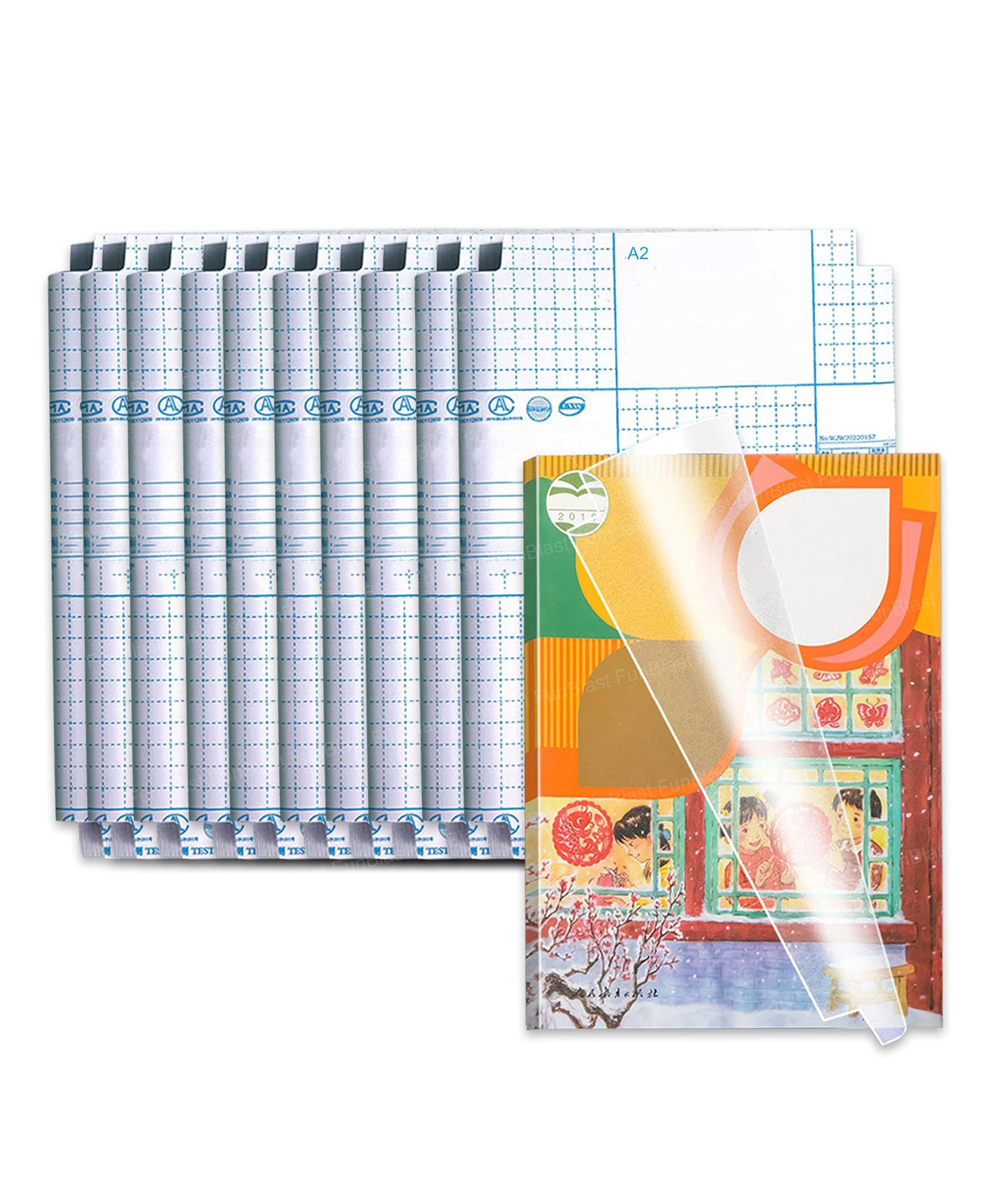 FunBlast Transparent Book Cover Film 16K Size (Pack of 10)-image-38
