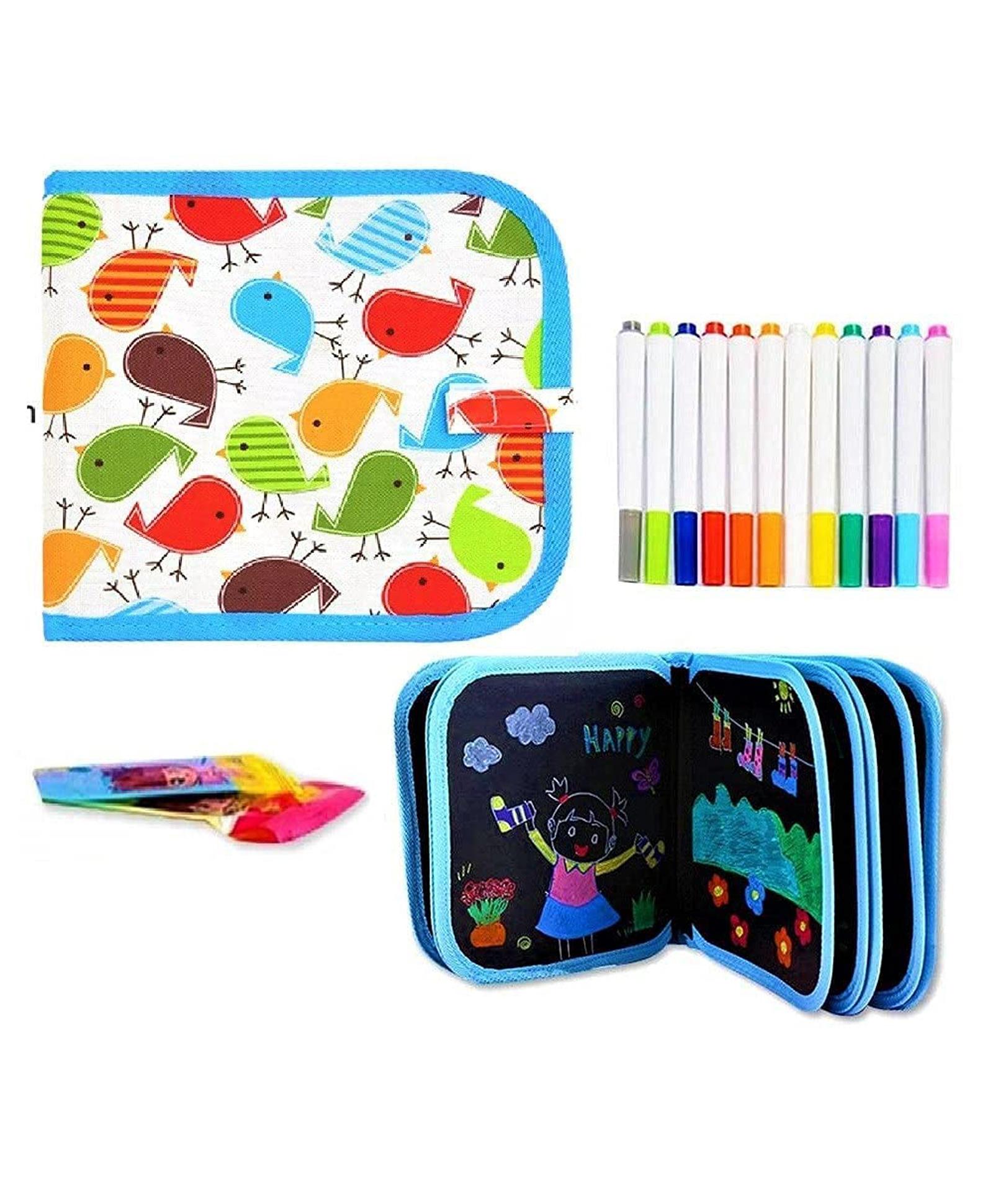 FunBlast Erasable Doodle Painting Book for Kids - 1 Pc (Color and Design May Vary)-image-43