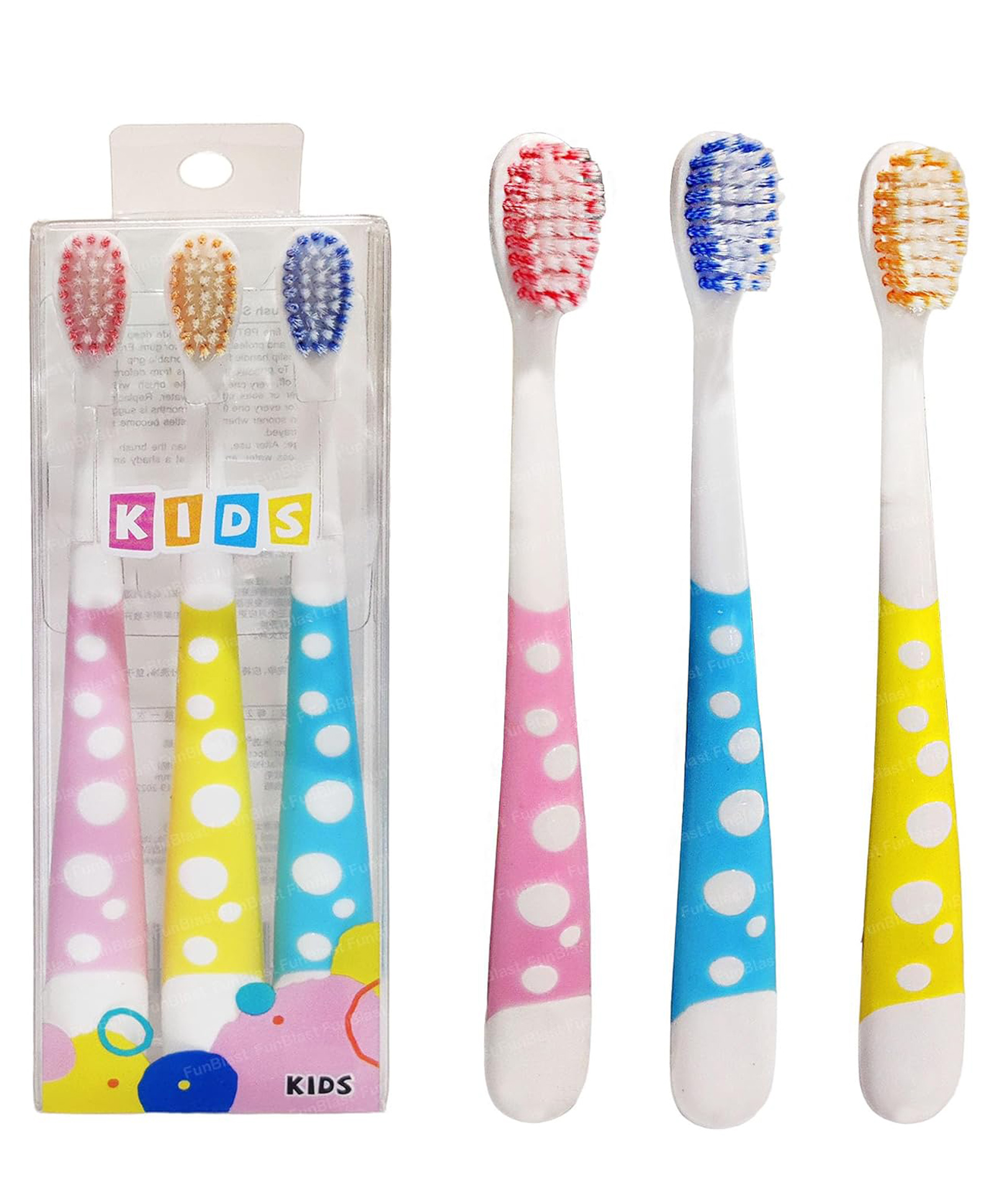 FunBlast Soft Bristles Manual Tooth Brush Set Pack of 3 (Multicolor)-image-15