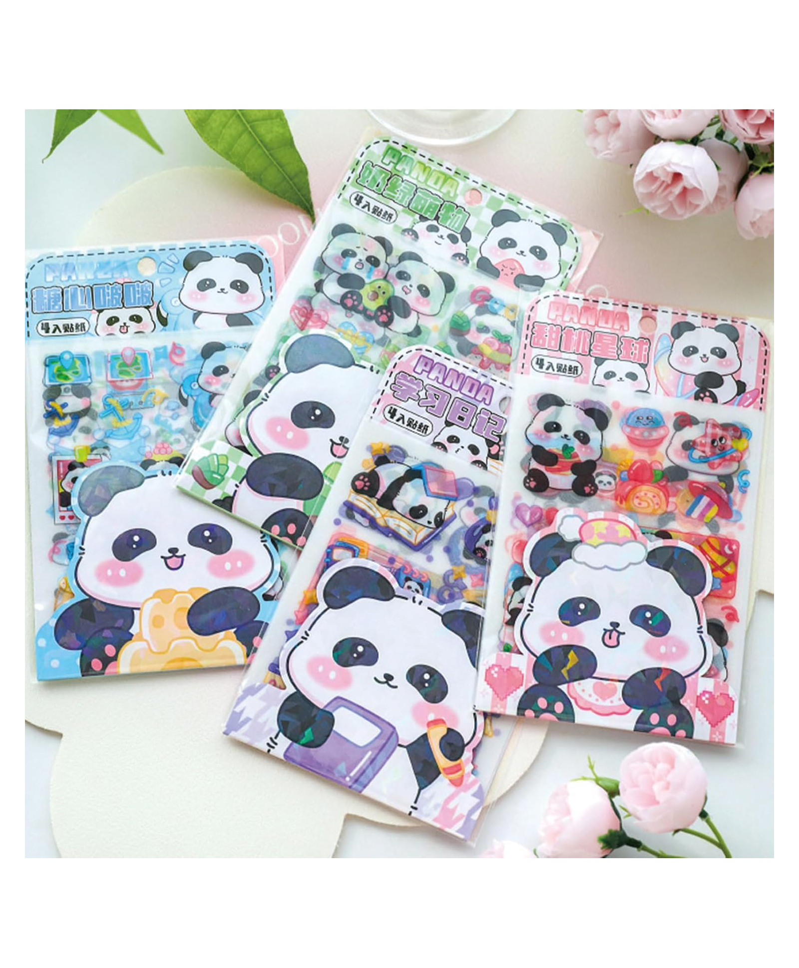 FunBlast Cute Panda Washii Stickers Set 16 Sheets 200+ Pcs (Multicolor)-image-47