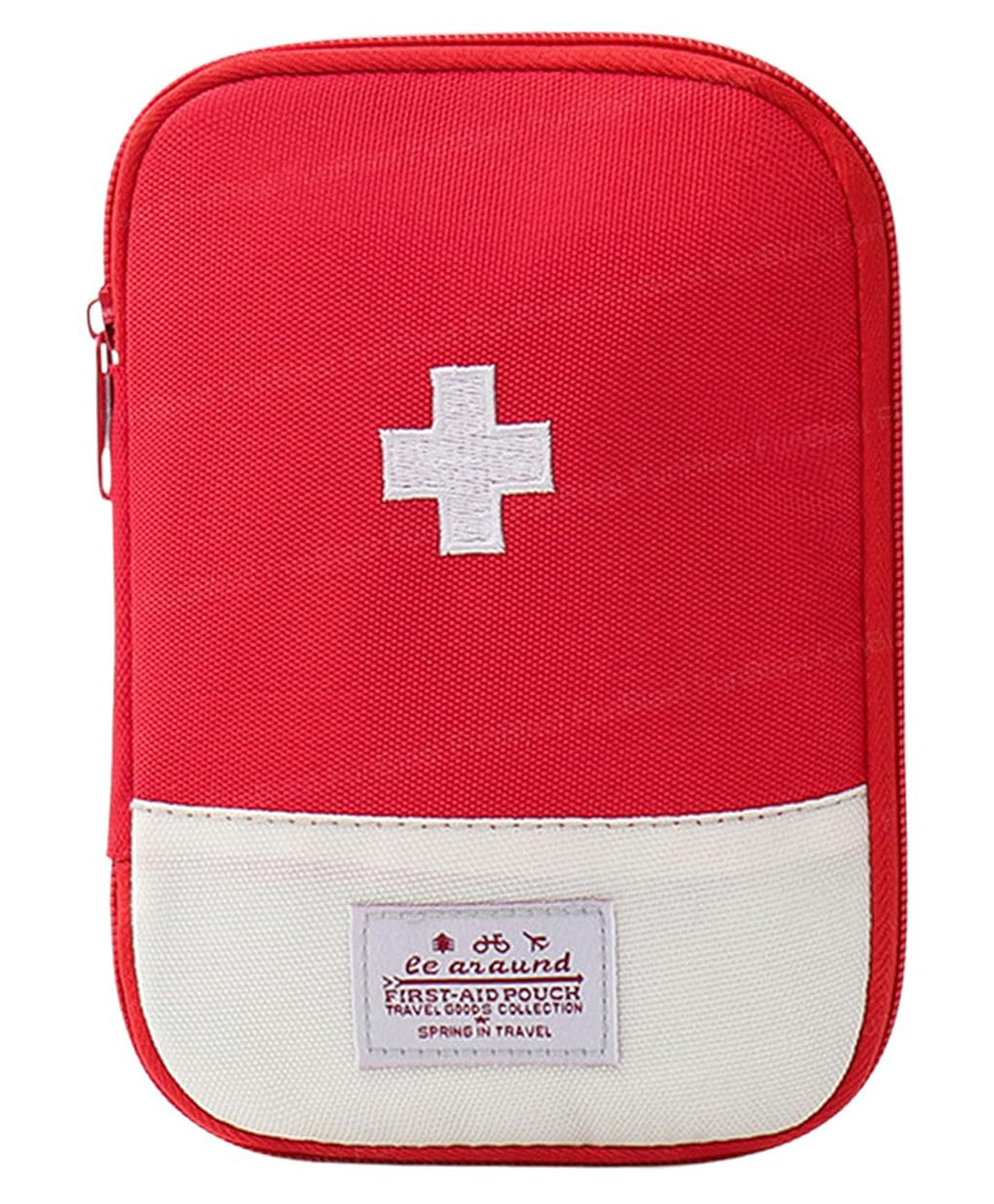 FunBlast Portable Medicine Storage Bag with Zipper Closure - (Red)-image-2