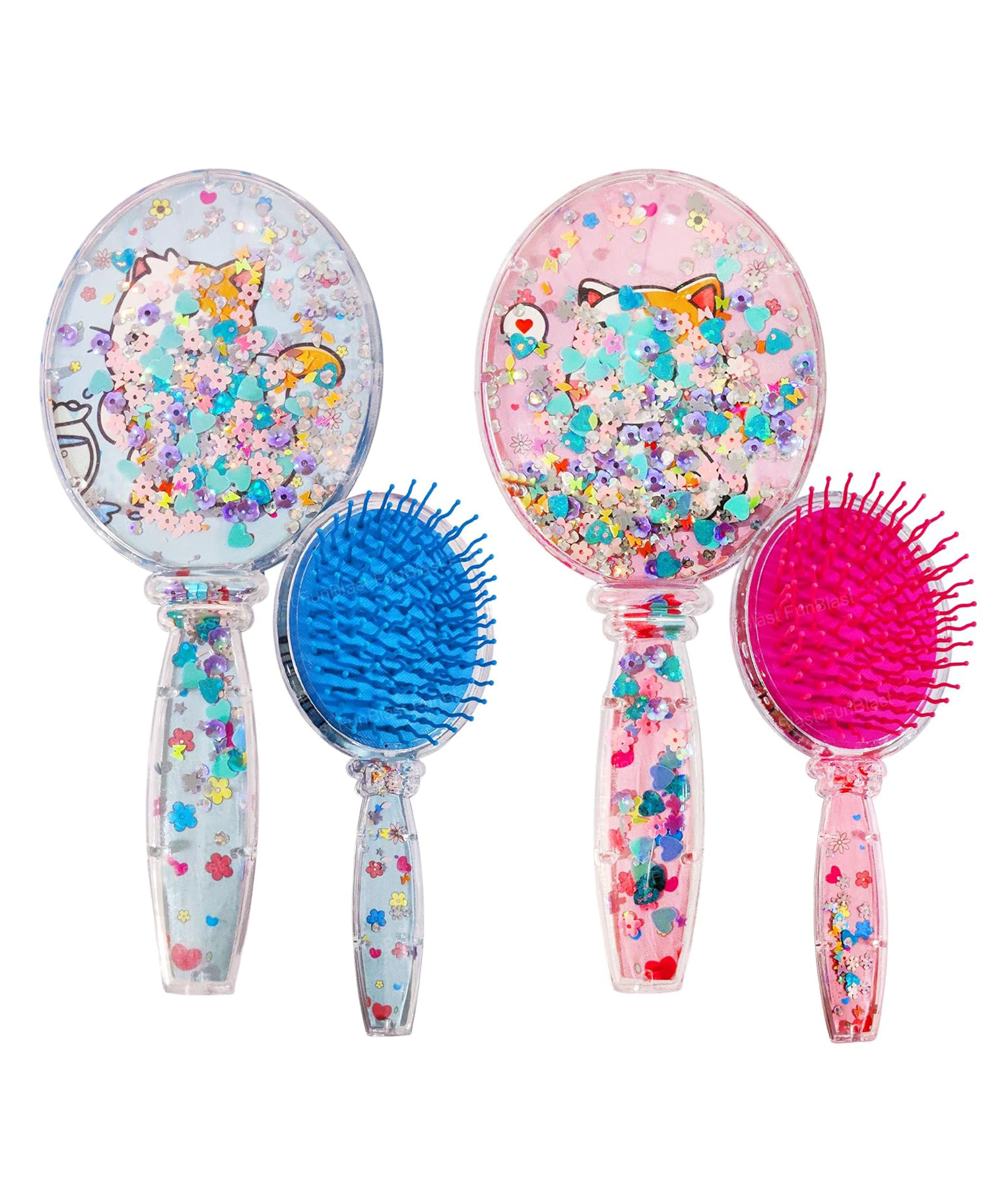 FunBlast Cartoon Theme Hair Comb Set of 2 Pcs (Random Color and Print)-image-34