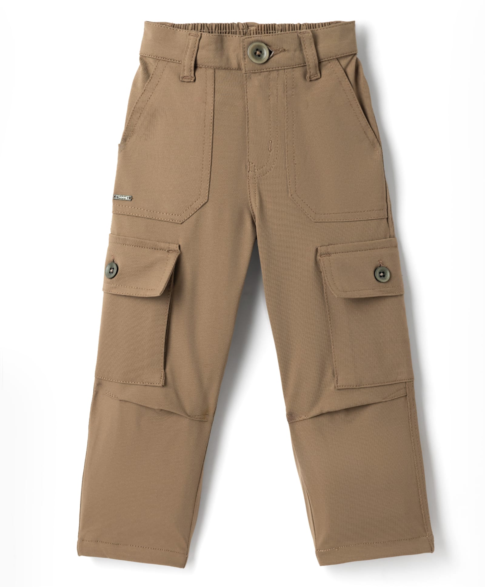 Noddy Knitted Solid Cargo Pant - Fawn-picture-11