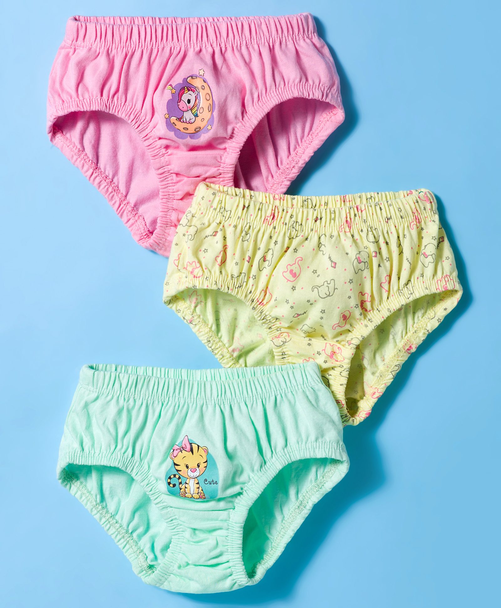 Tango Single Jersey Knit Panties with Animal Print Pack of 3 - Yellow Pink & Green-picture-18