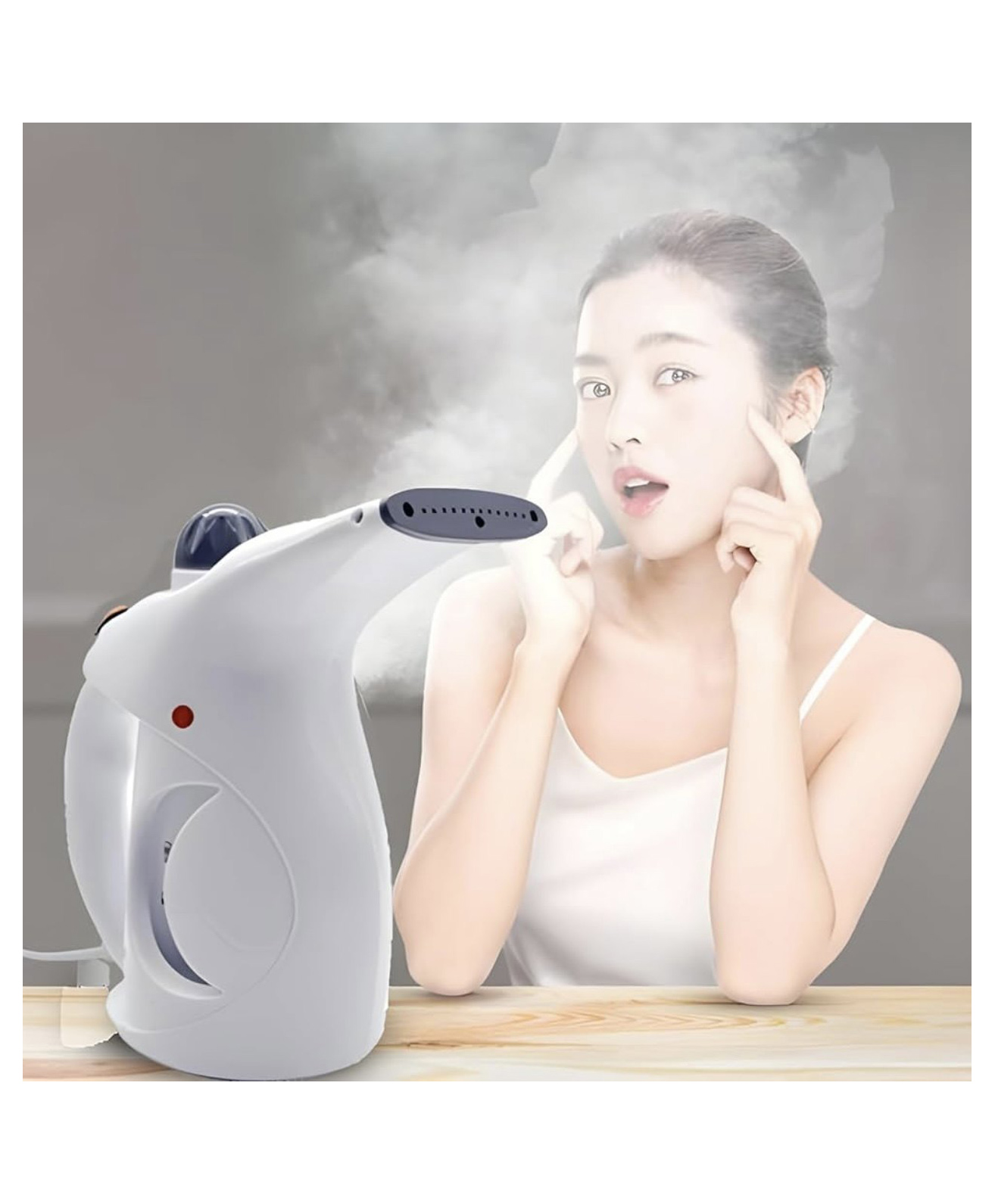 ARCADE TOYS Cure 2-in-1 Facial & Garment Steamer Handheld Nano-Ionic Steam Machine for Face Care, Cold & Cough Relief, Wrinkle Removal & Clothes Refreshing Portable Steamer 200 ml - Grey-image-5