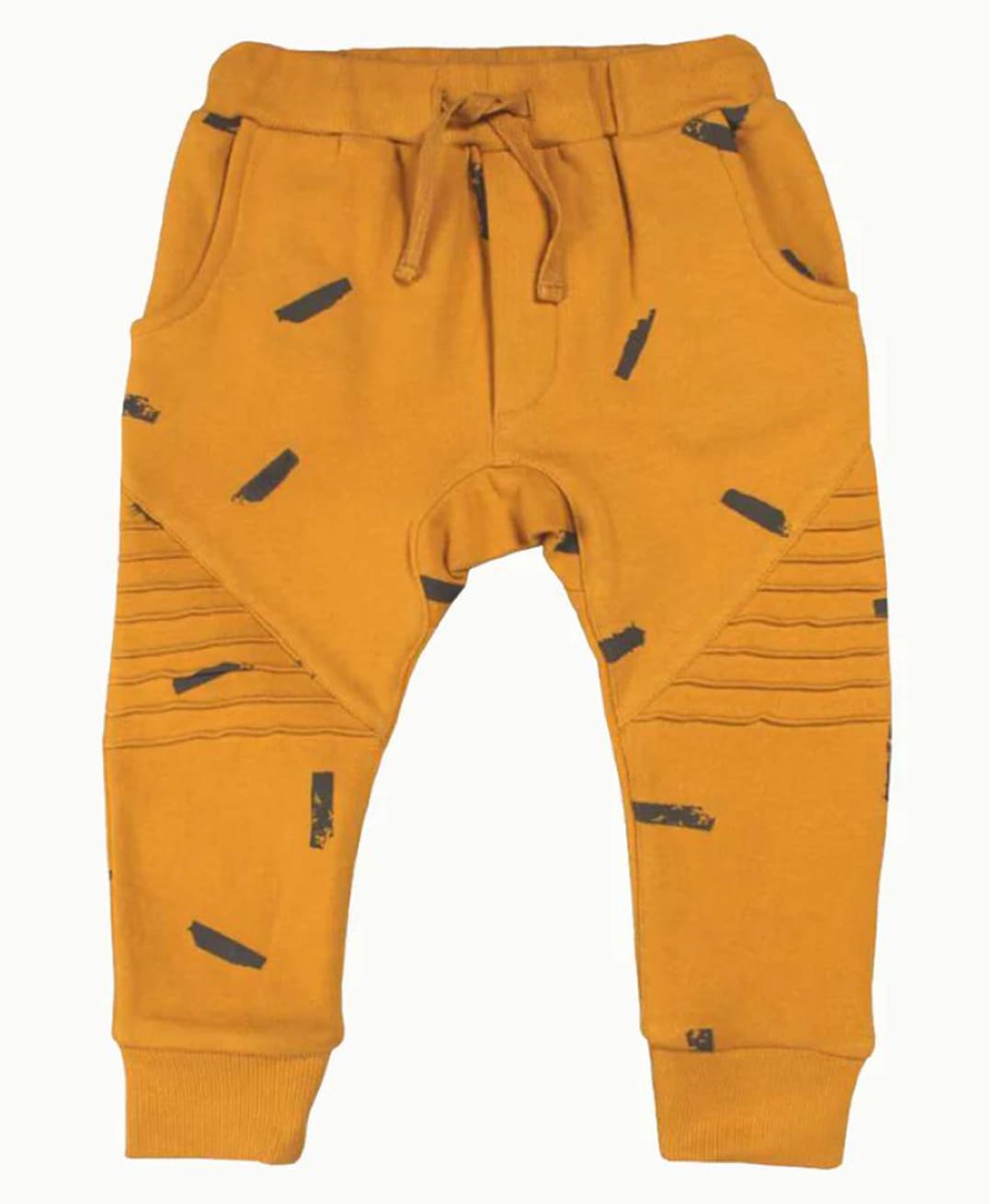 Nino Bambino Organic Cotton Knit Geometric Printed Pajamas - Yellow-picture-21